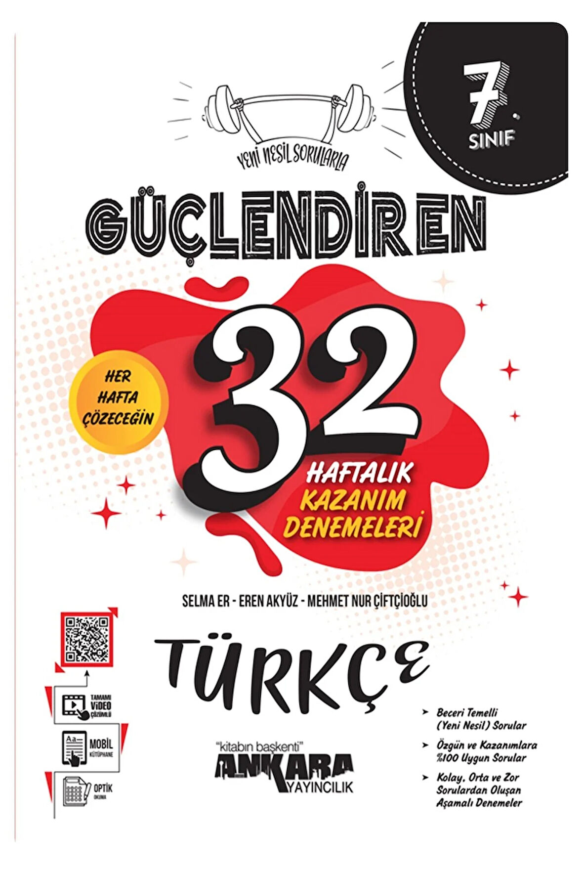 7.Sınıf Yeni Nesil Sorularla Güçlendiren 32 Haftalık Türkçe Kazanım Denemeleri