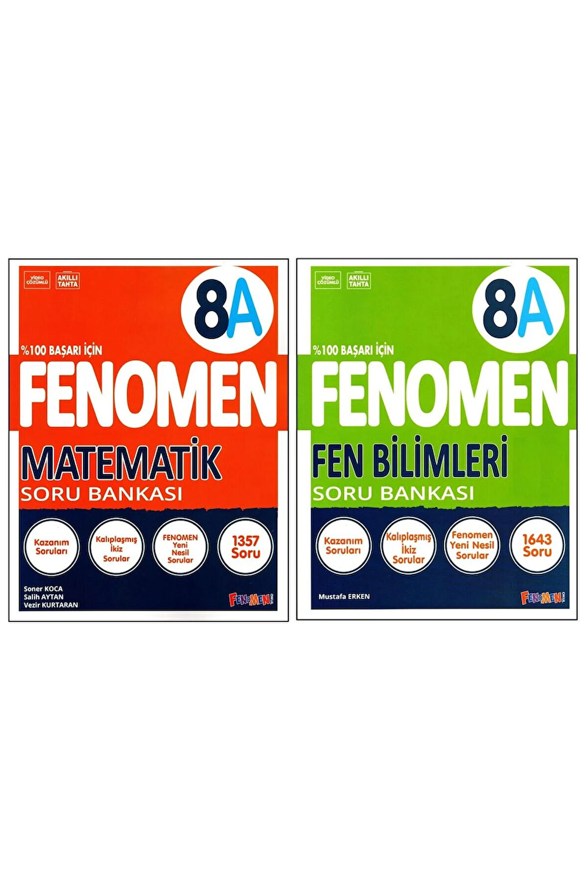 Fenomen 8. Sınıf LGS Matematik (A) + Fen Bilimleri (A) Soru Bankası 2 Kitap