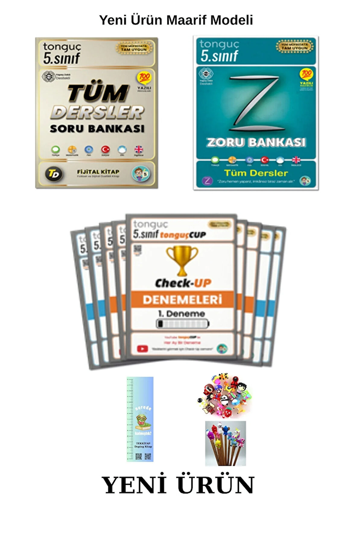 Tonguç 5. Sınıf Tüm Dersler Soru Bankası(FİJİTAL+ZORU + CHECK UP DENEME) (3 KİTAP) YENİ ÜRÜN