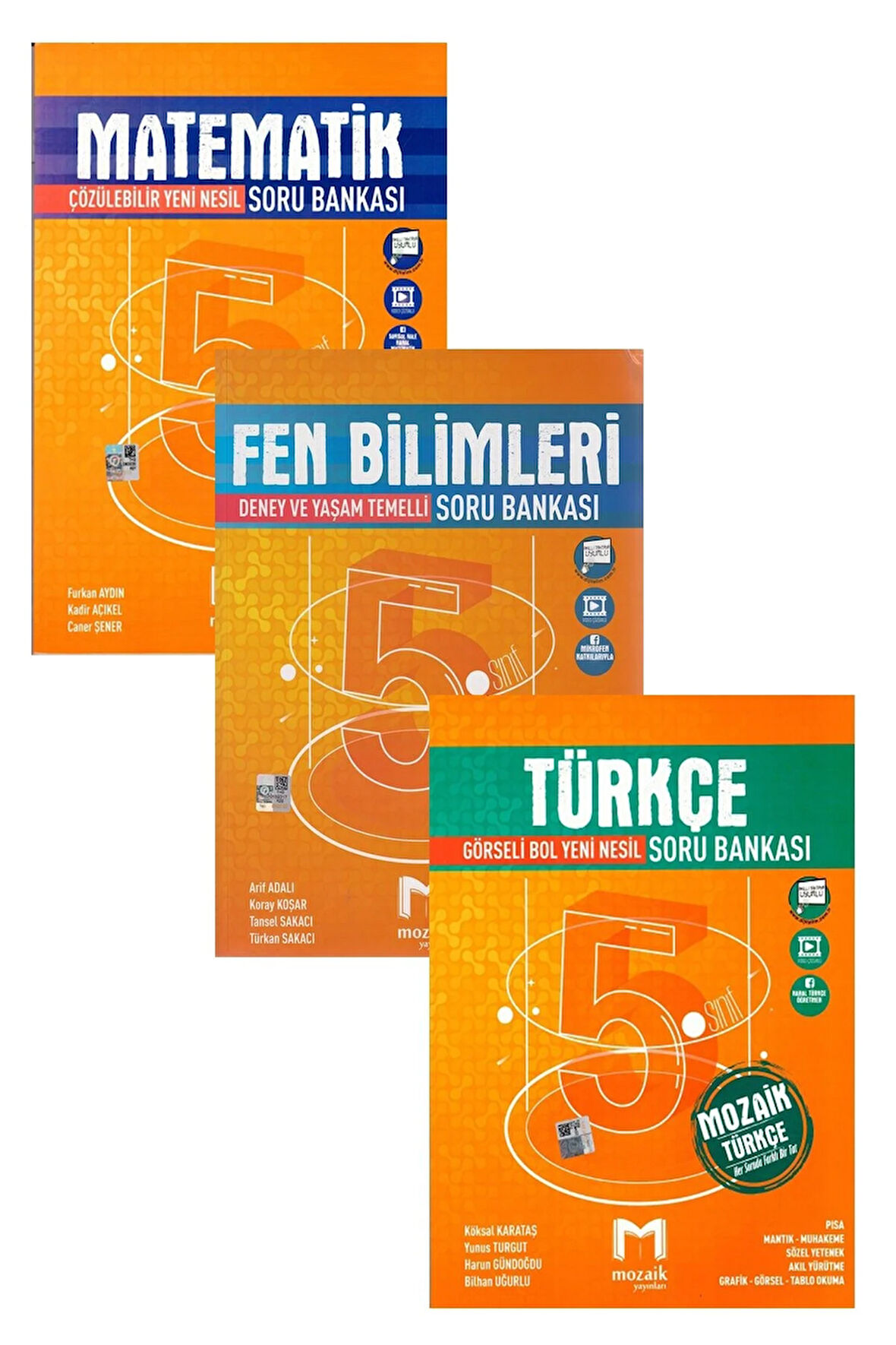 5. Sınıf Matematik + Fen Bilimleri + Türkçe Soru Bankası Seti 2021