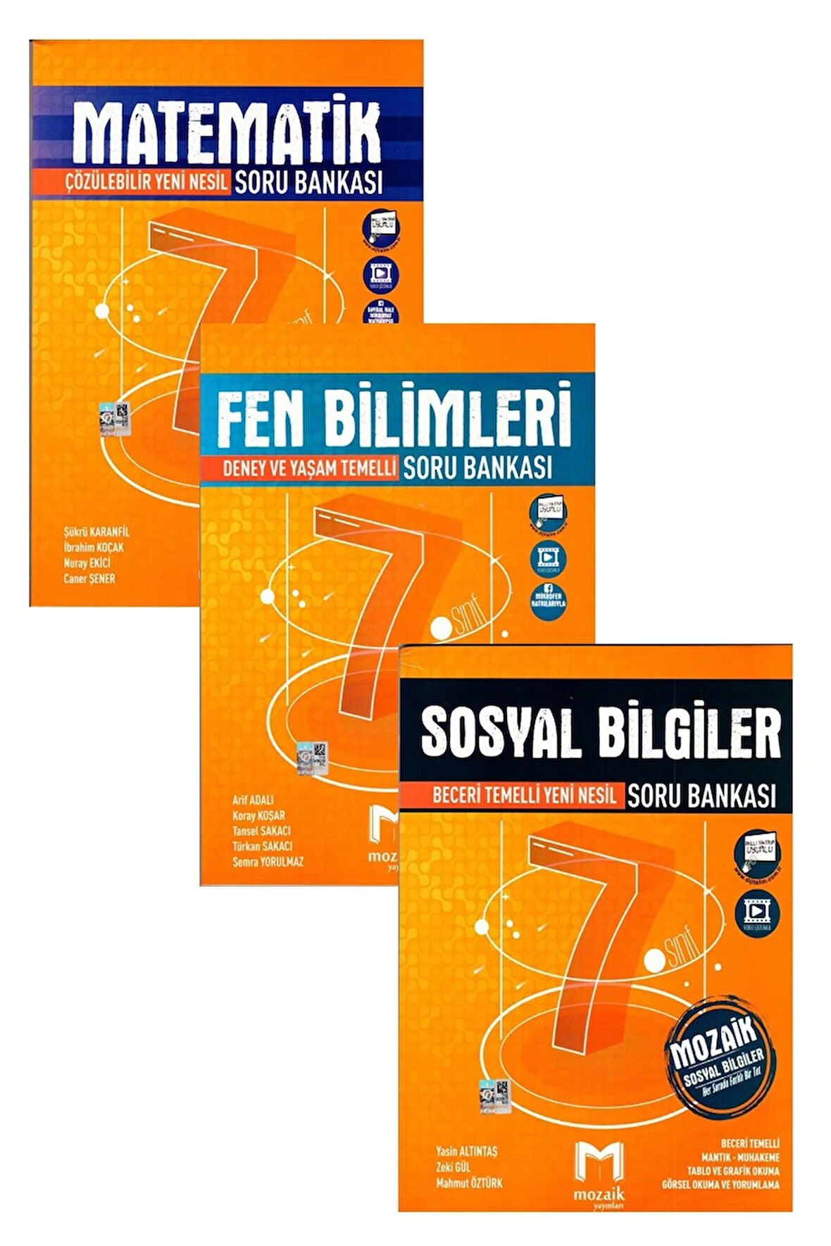 7. Sınıf Matematik + Fen Bilimleri + Sosyal Bilgiler Soru Bankası Seti 2021