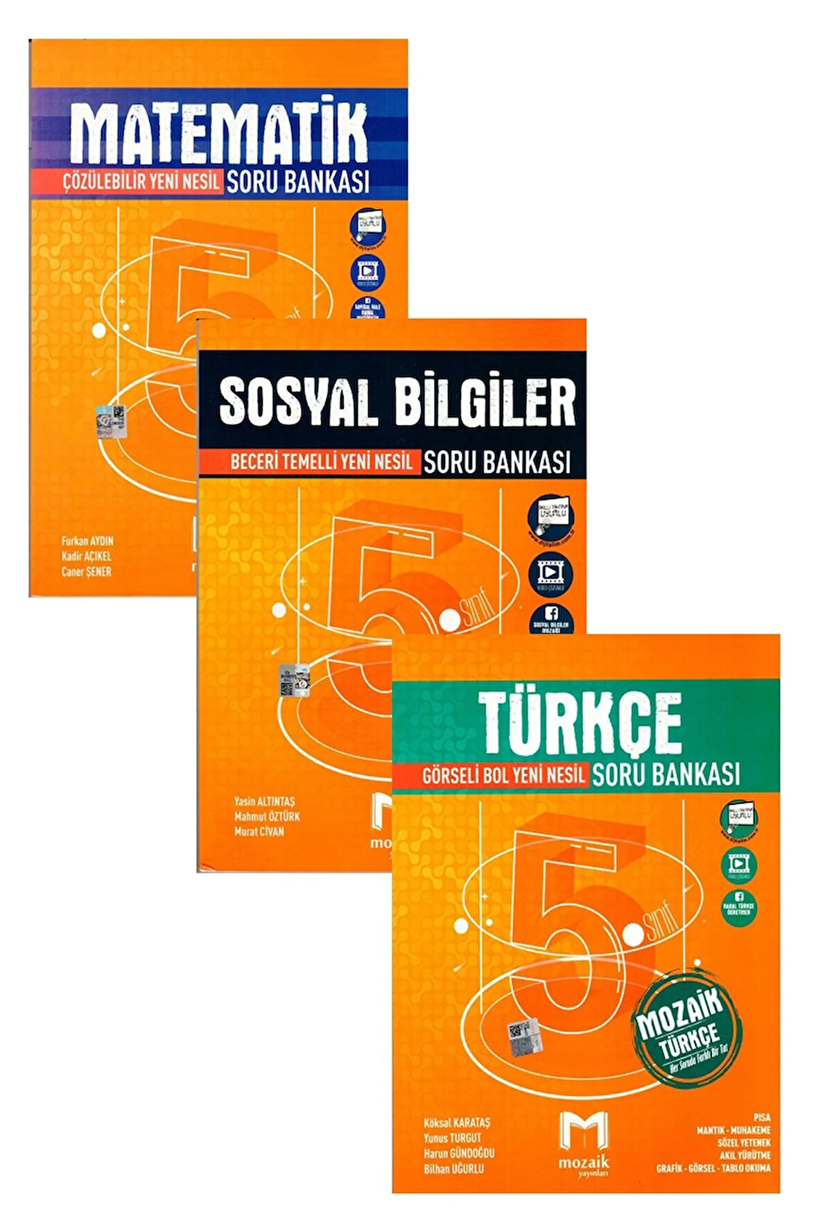 5. Sınıf Matematik + Sosyal Bilgiler+ Türkçe Soru Bankası Seti 2021