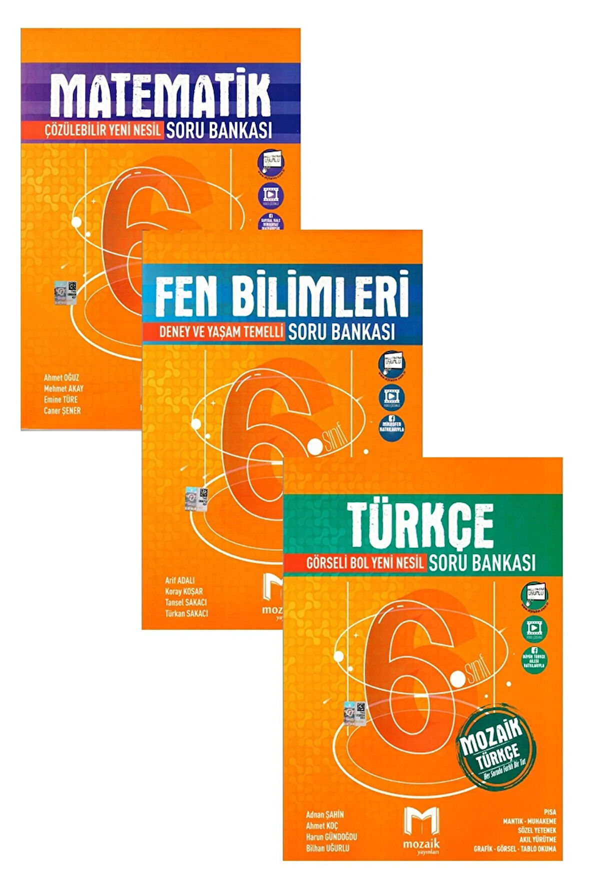 6. Sınıf Matematik + Fen Bilimleri + Türkçe Soru Bankası Seti 2021