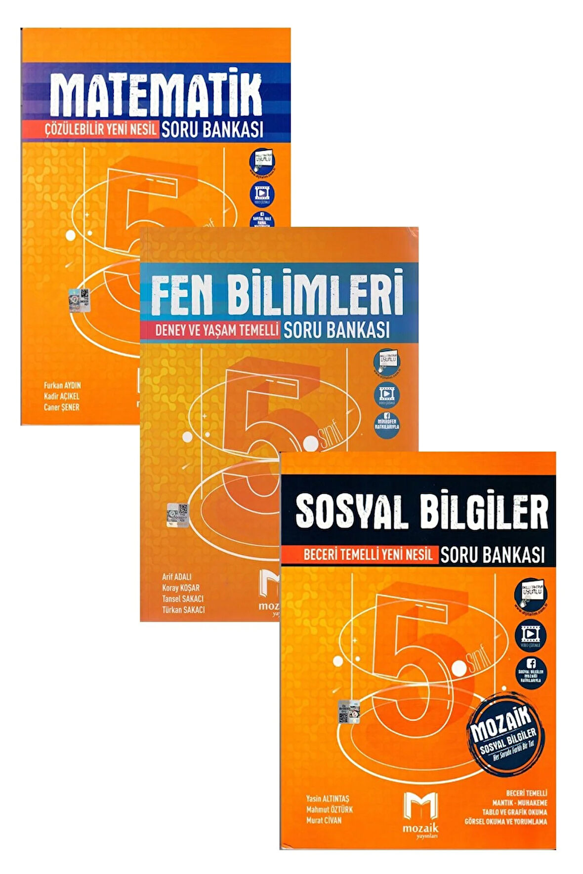 5. Sınıf Matematik + Fen Bilimleri + Sosyal Bilgiler Soru Bankası Seti 2021