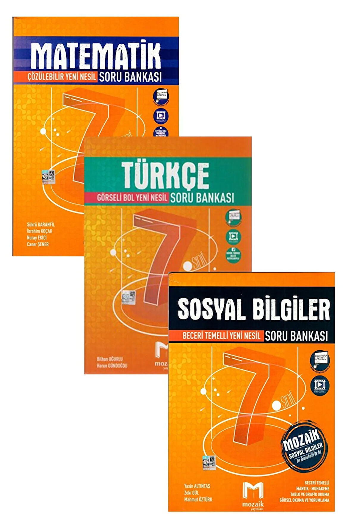 7. Sınıf Matematik + Türkçe + Sosyal Bilgiler Soru Bankası Seti 2021