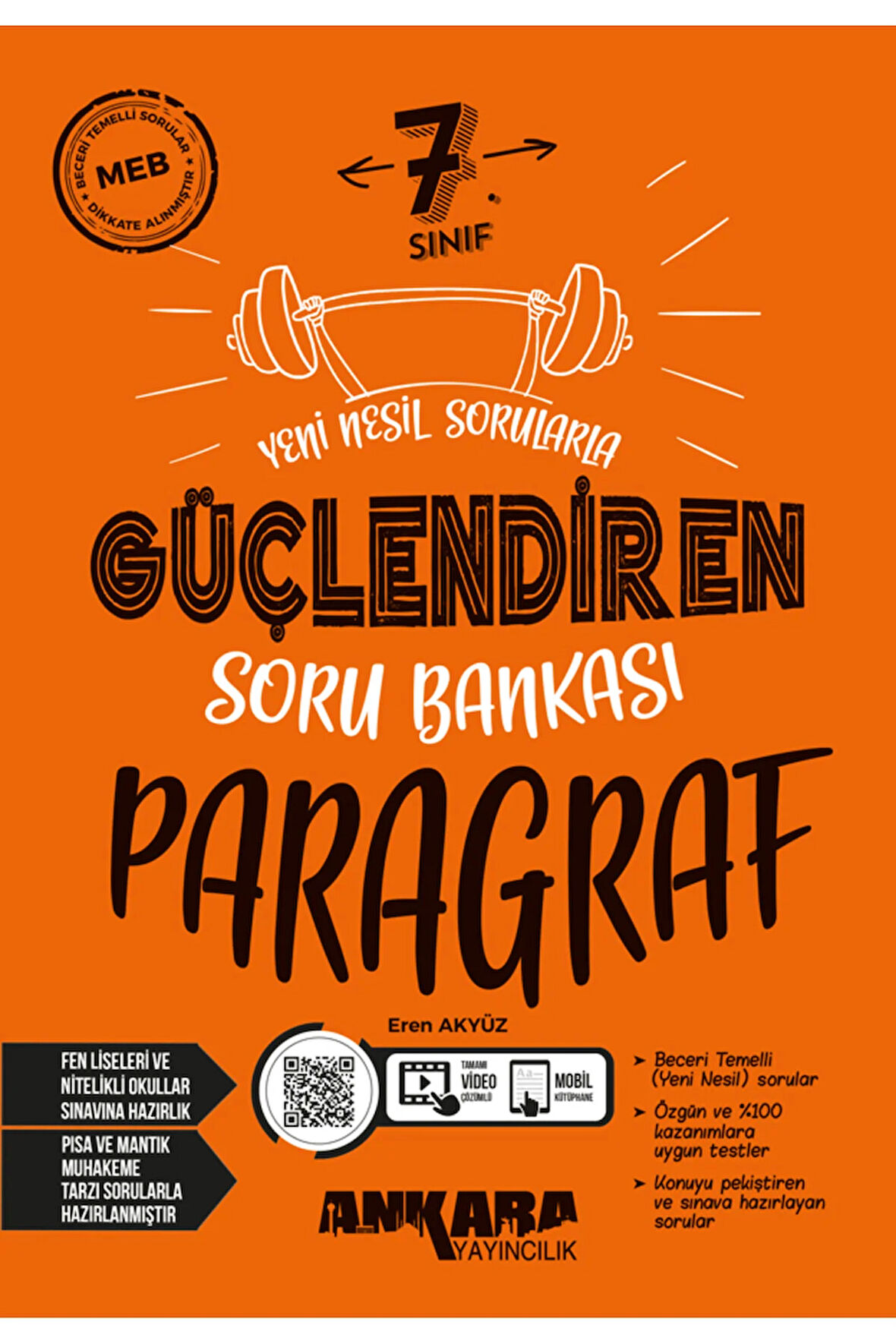 Ankara Yayıncılık 7. Sınıf Güçlendiren Paragraf Soru Bankası