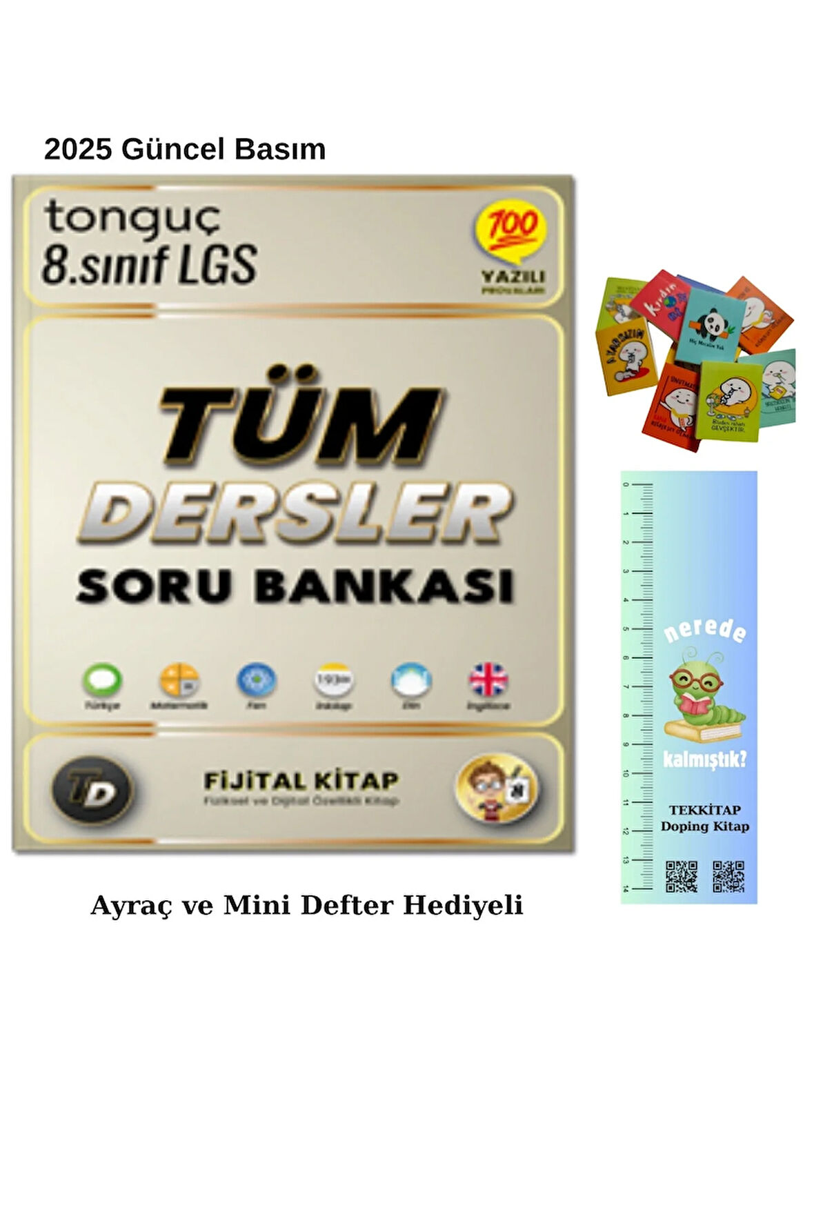 Tonguç 8. Sınıf Fijital Tüm Dersler Soru Bankası 2025 (Tırtıl Ayraç-MİNİ)