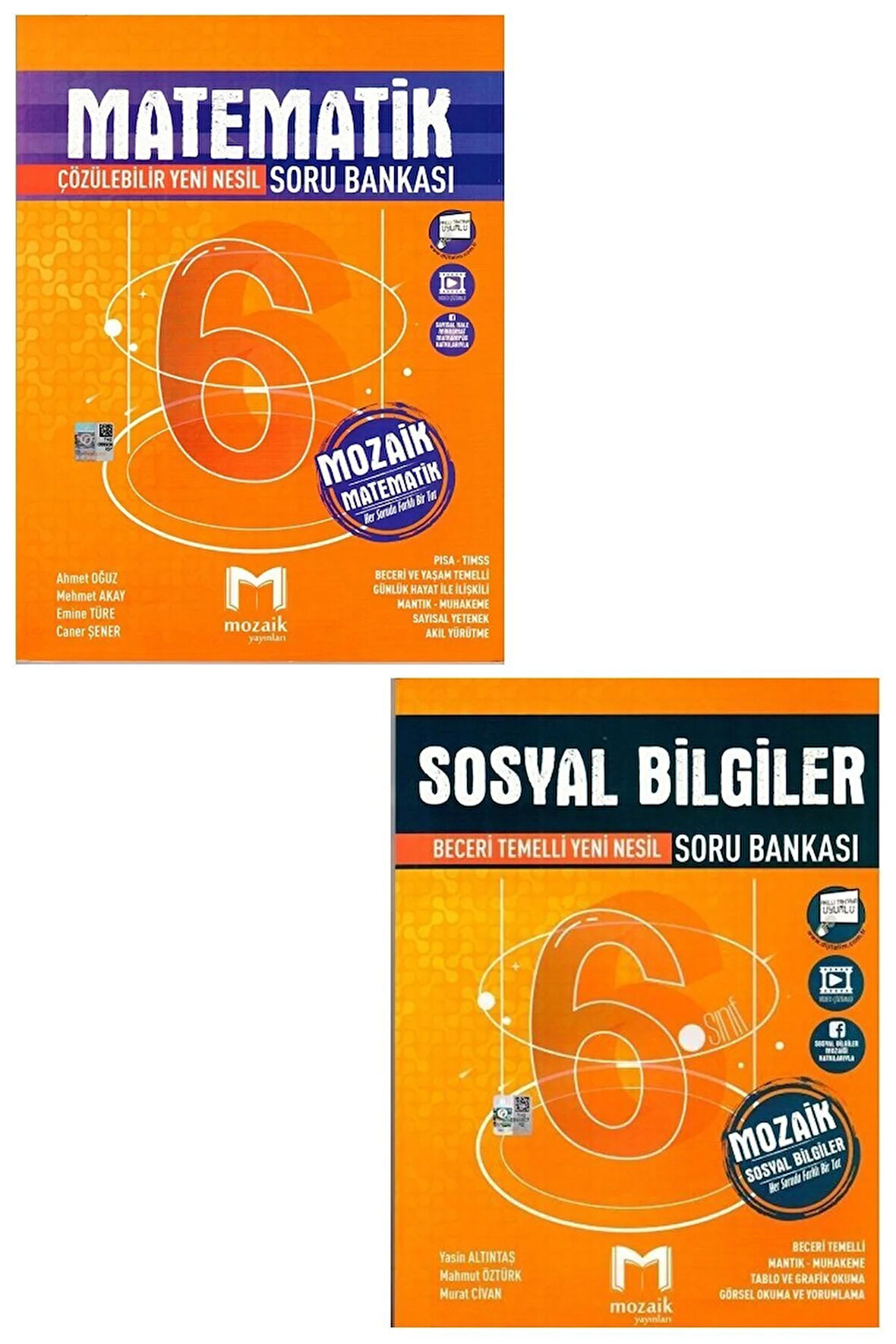 6. Sınıf Matematik  Sosyal Bilgiler Soru Bankası Seti