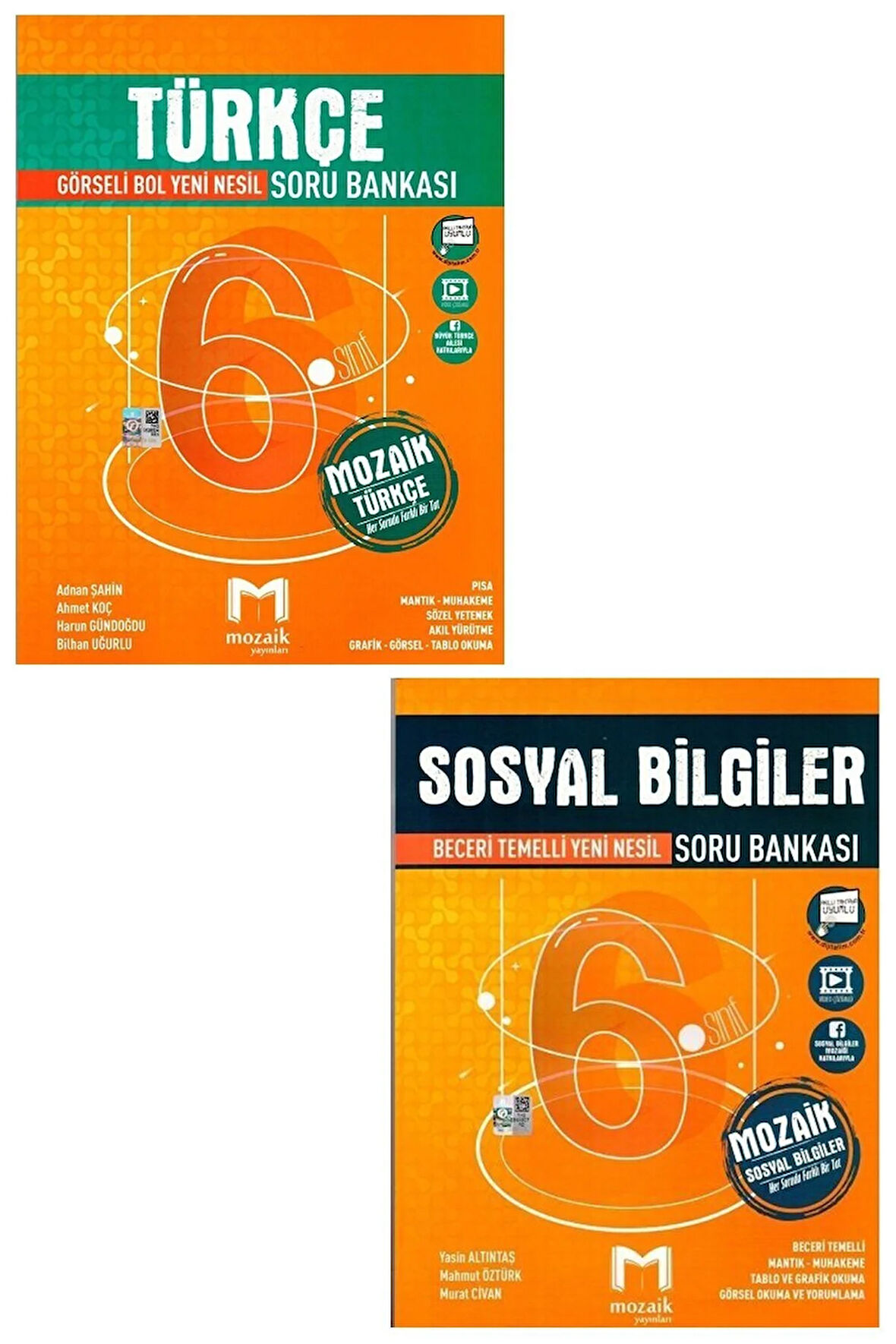 6.sınıf Türkçe + 6.sınıf Sosyal Bilgiler Soru Bankası 2 Li Set