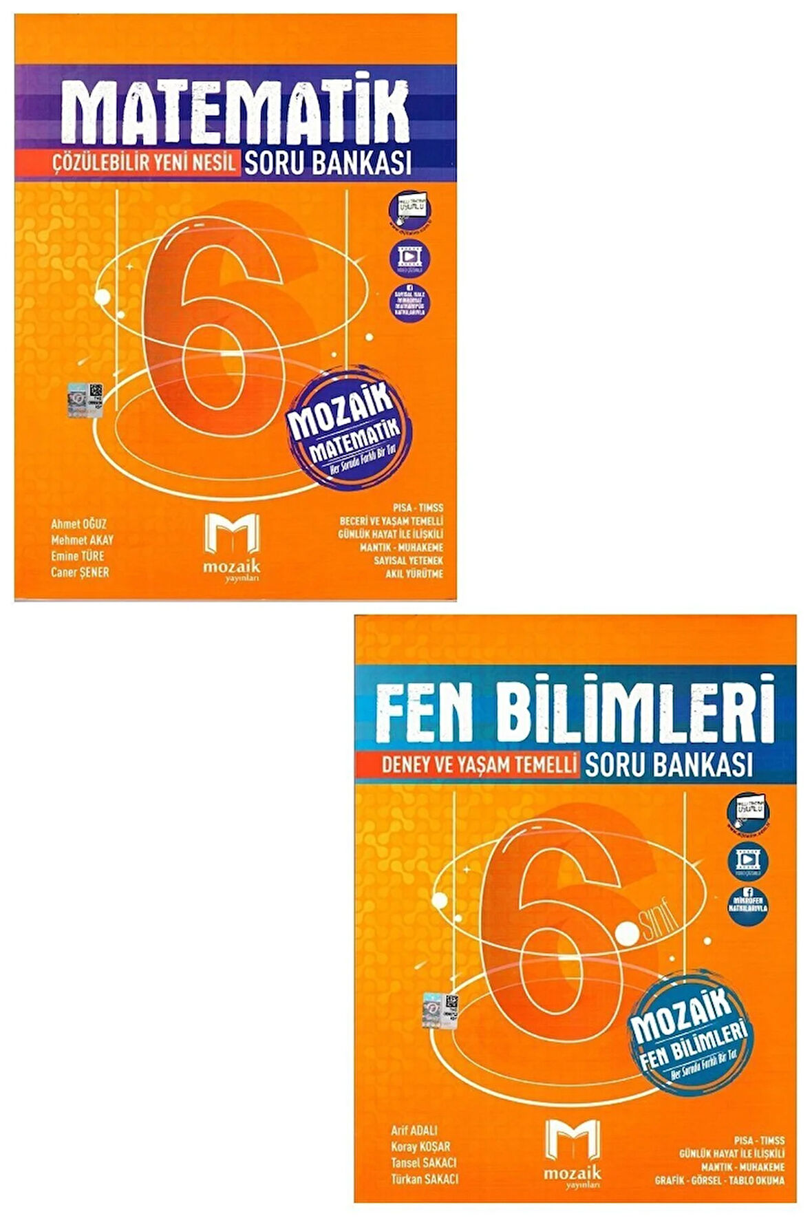 6. Sınıf Matematik + 6. Sınıf Fen Bilimleri Soru Bankası 2 Li Set