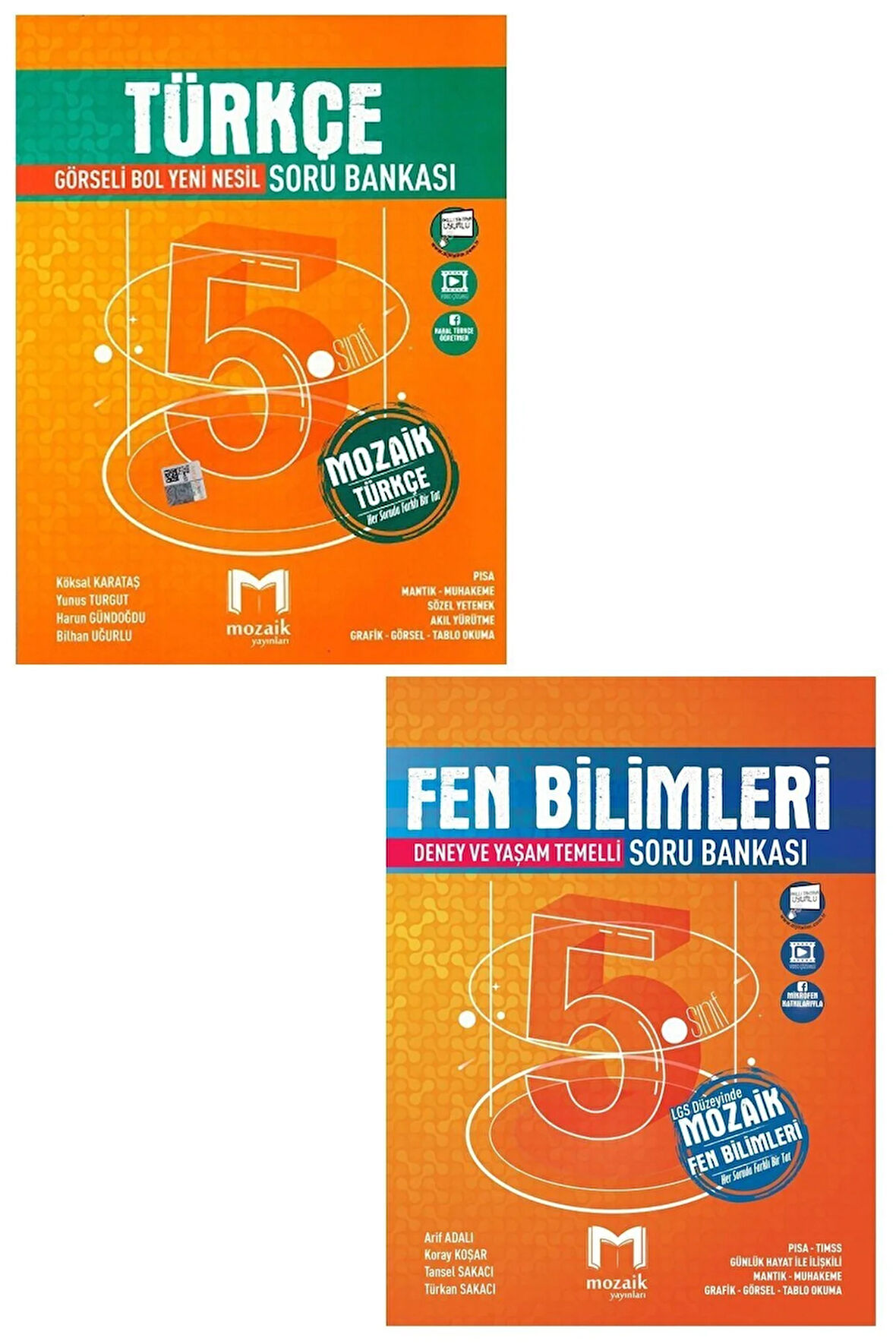 5. Sınıf Türkçe Soru Bankası + 5.sınıf Fen Bilimleri Soru Bankası