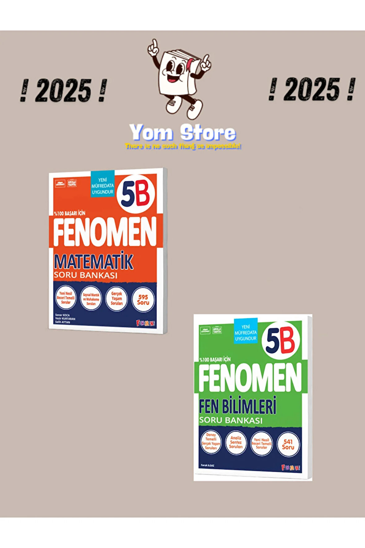 5. Sınıf Matematik + Fen Bilimleri (B SET) Soru Bankaları 2025