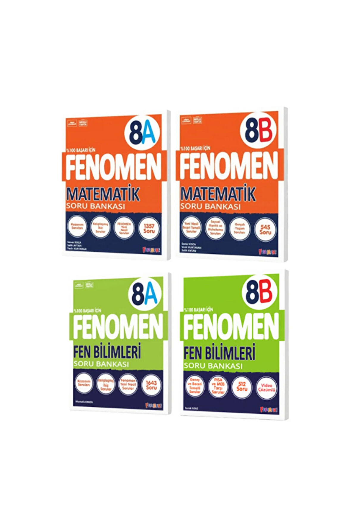 Fenomen 8.Sınıf Matematik A-B ve Fen Bilimleri A-B Soru Bankası