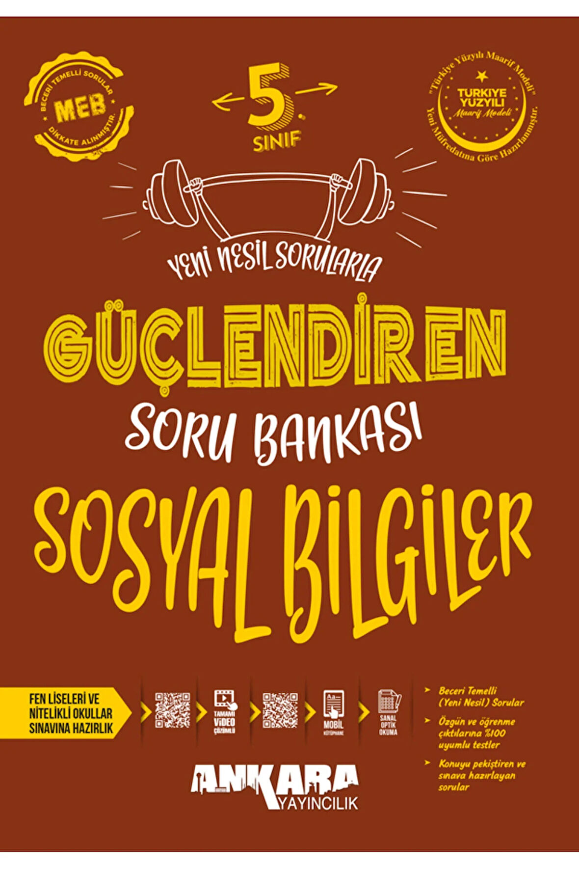 2025-2026 Müfredat Ankara Yayıncılık 5. Sınıf Güçlendiren Sosyal Bilgiler Soru Bankası