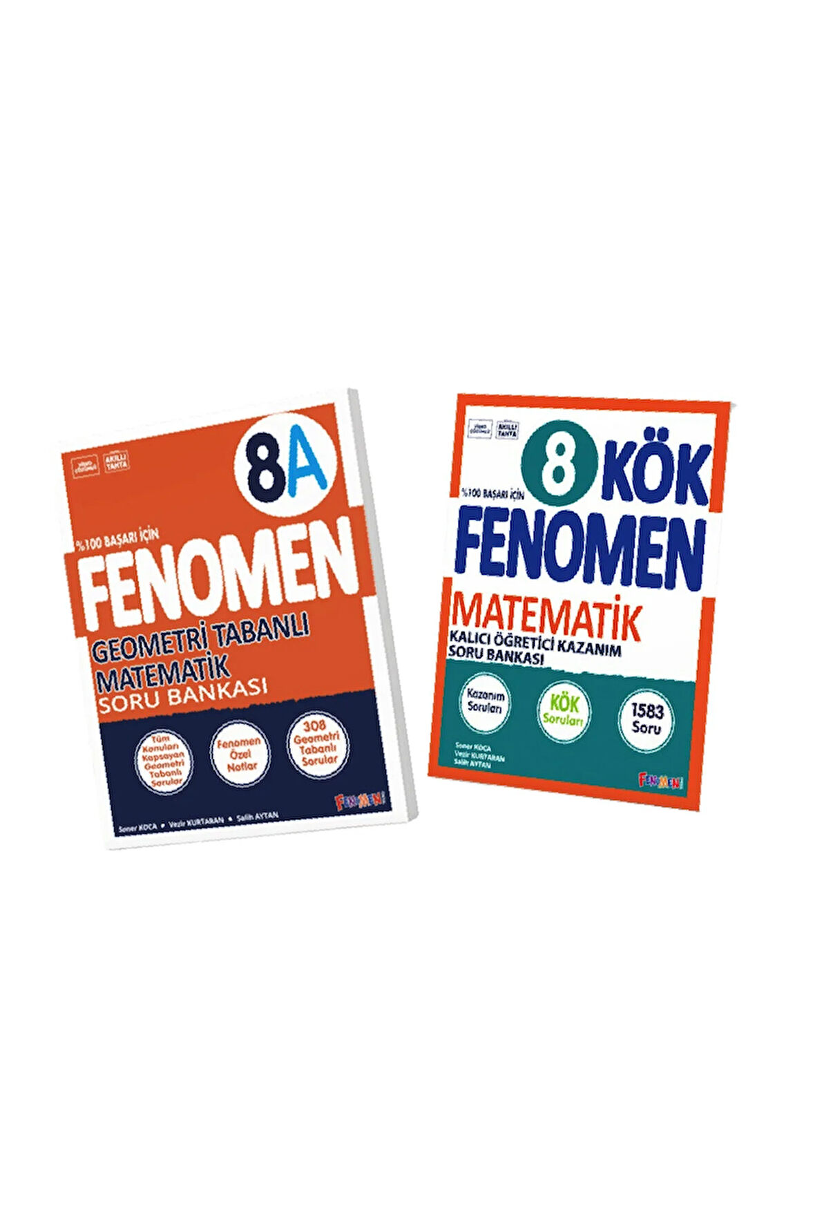 FENOMEN 8 GEOMETRİ TABANLI MATEMATİK -A SORU BANKASI + FENOMEN 8 KÖK MATEMATİK SORU BANKASI