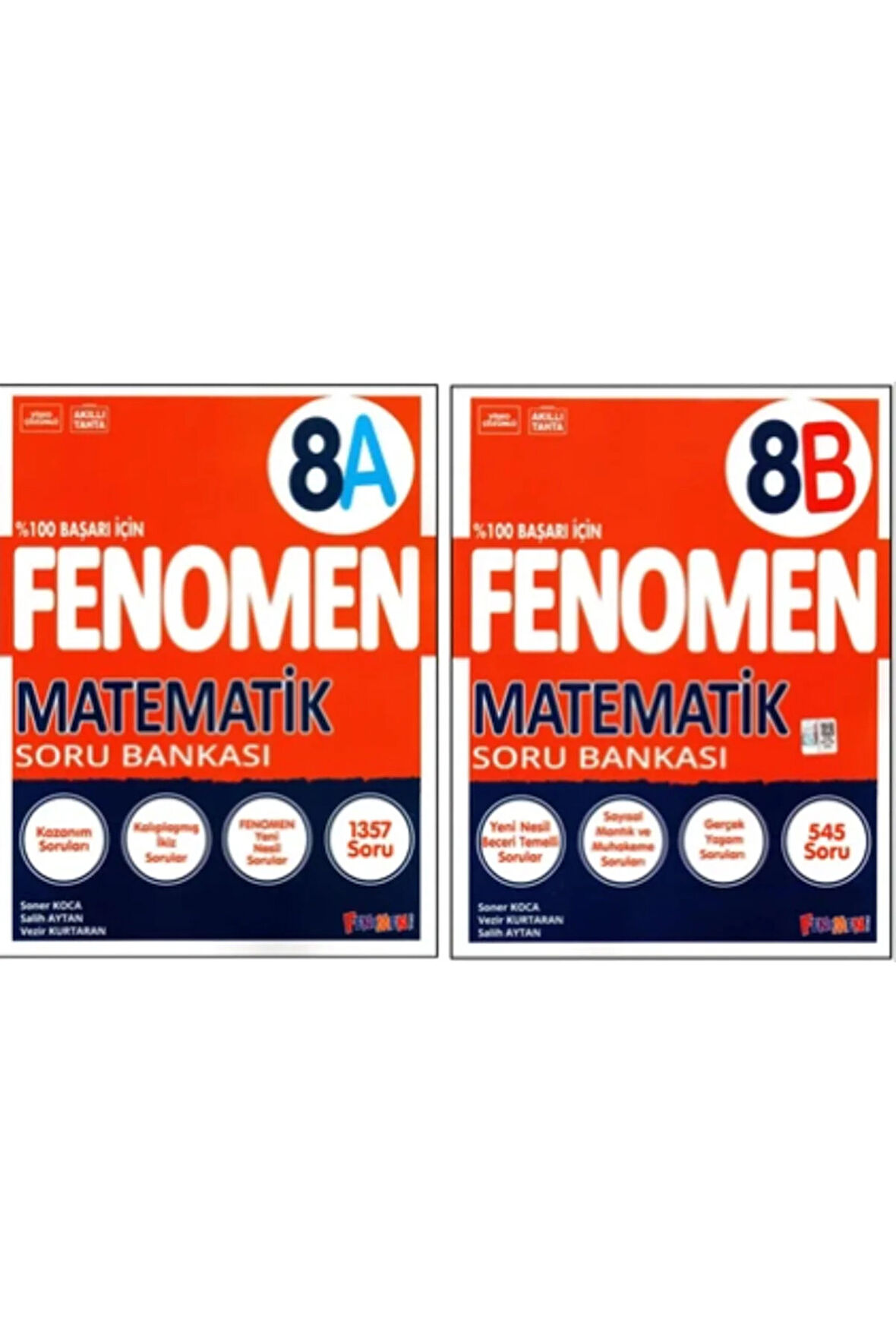 Fenomen 8. Sınıf Lgs Matematik Soru Bankası (A)+(B) Kitabı 2 Kitap