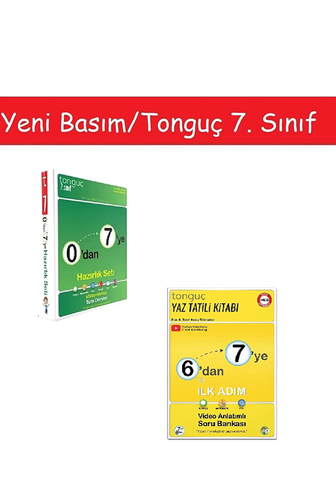 Tonguç 0'dan 7'ye Konu Anlatımlı Soru Bankası & 6'dan 7'ye Hazırlık Kitabı