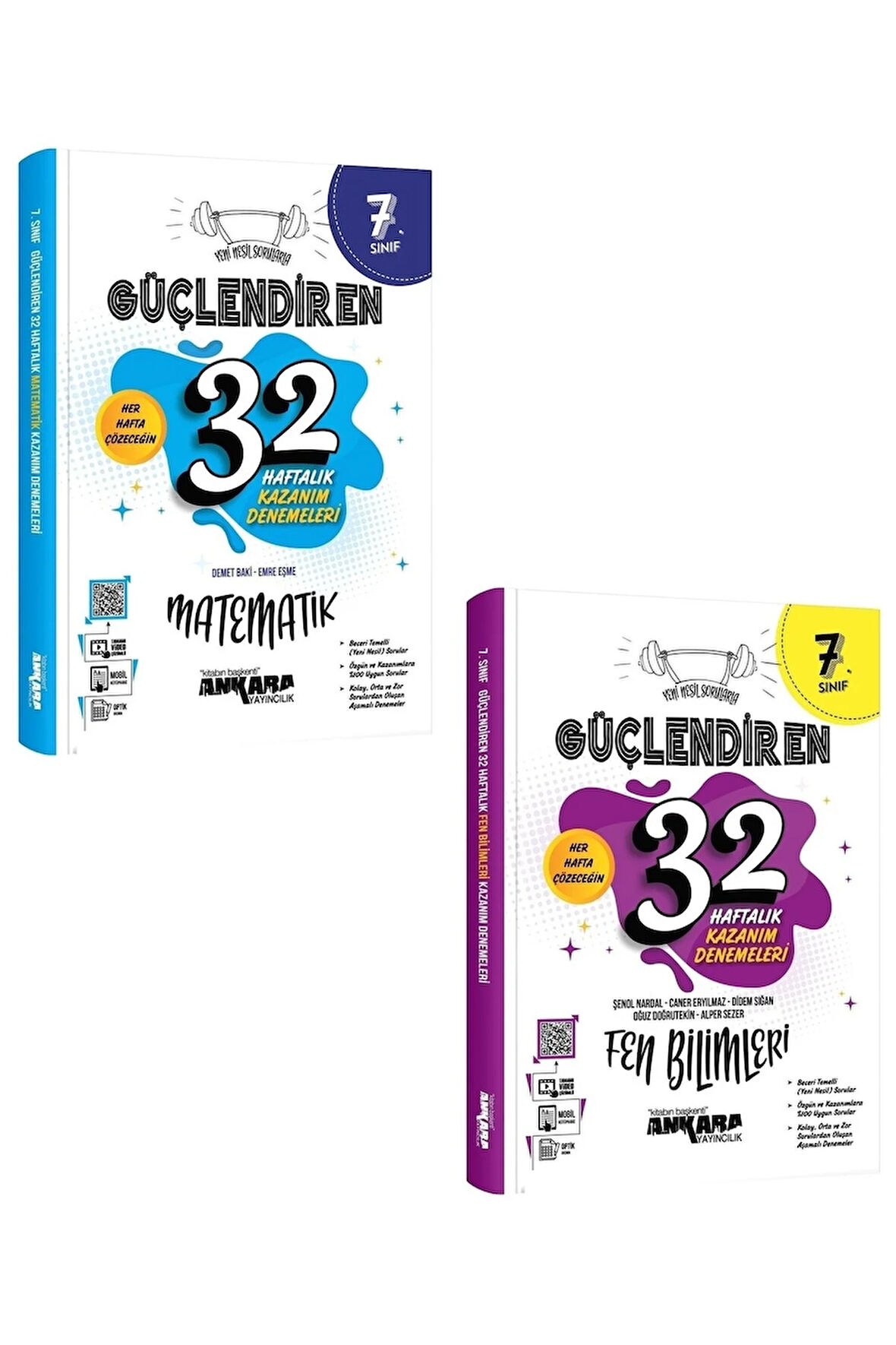 Ankara 7. Sınıf Matematik + Fen Bilimleri Güçlendiren 32 Haftalık Deneme Seti 2023