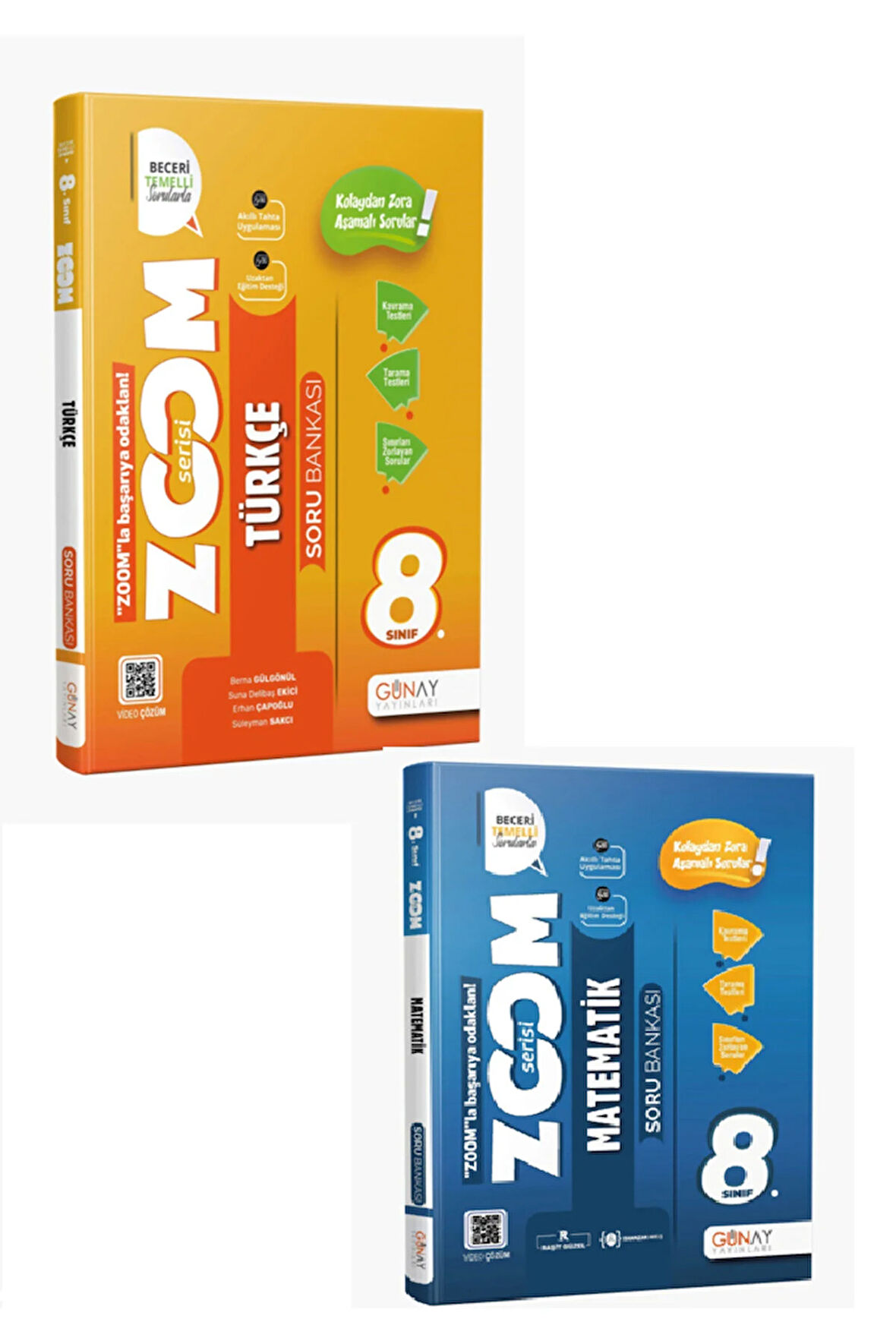 Günay Yayınları 8. Sınıf Zoom Matematik + Türkçe Seti