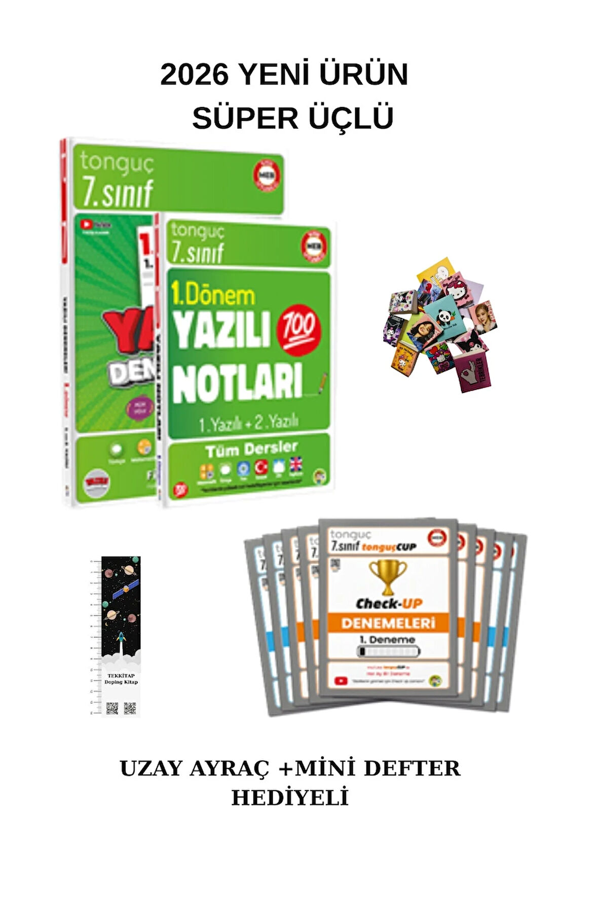 Tonguç 7. Sınıf 1. Dönem Yazılı NOTU-DENEME-CHECK UP 3 LÜ SET YENİ(UZAY A.+MİNİ D.)2026