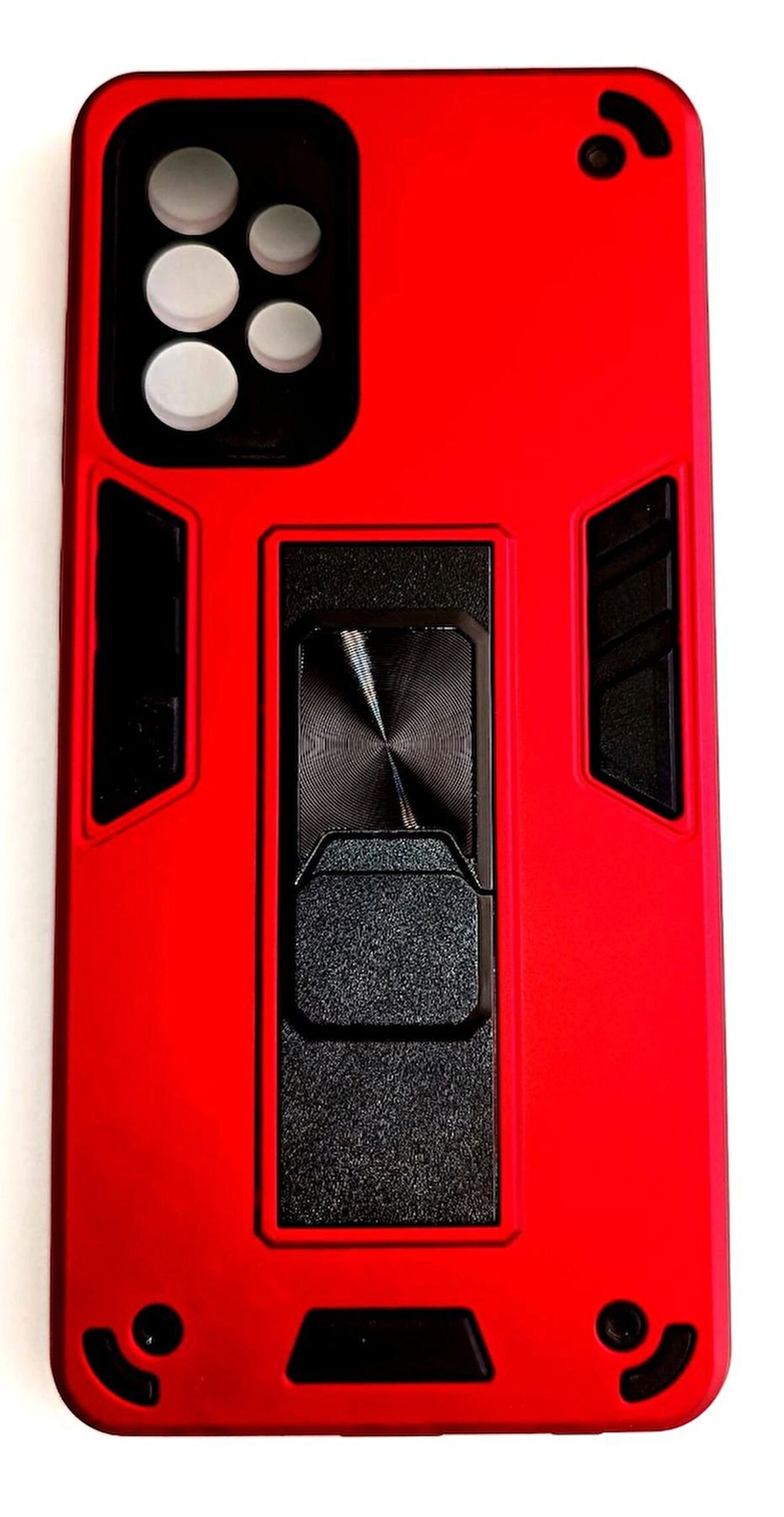 Samsung Galaxy A72 Uyumlu Tank Zırh Kılıf Standlı Metal Manyetik Tutucu