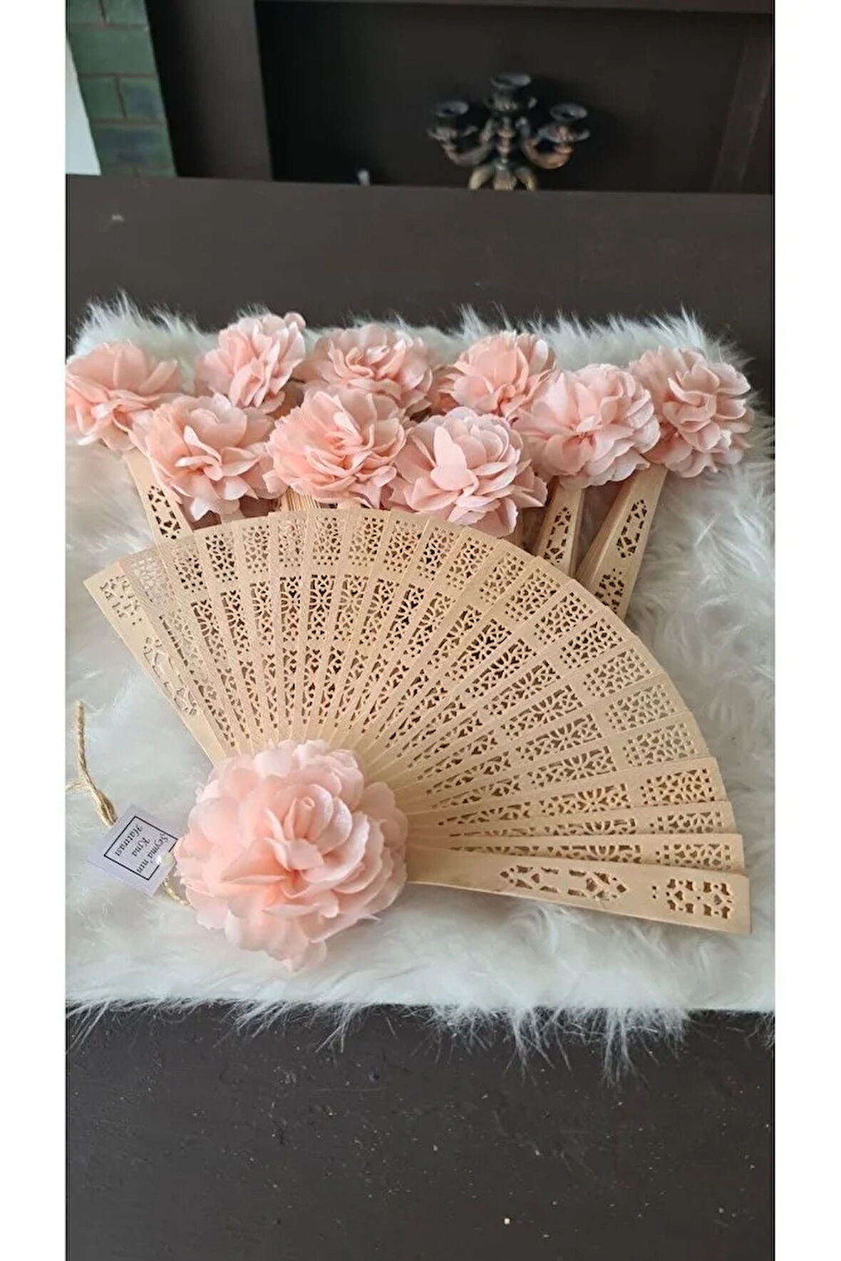 5’li Hediyelik Çiçekli Yelpaze Kına, Mevlüt, Bekarlığa Veda, Babyshower