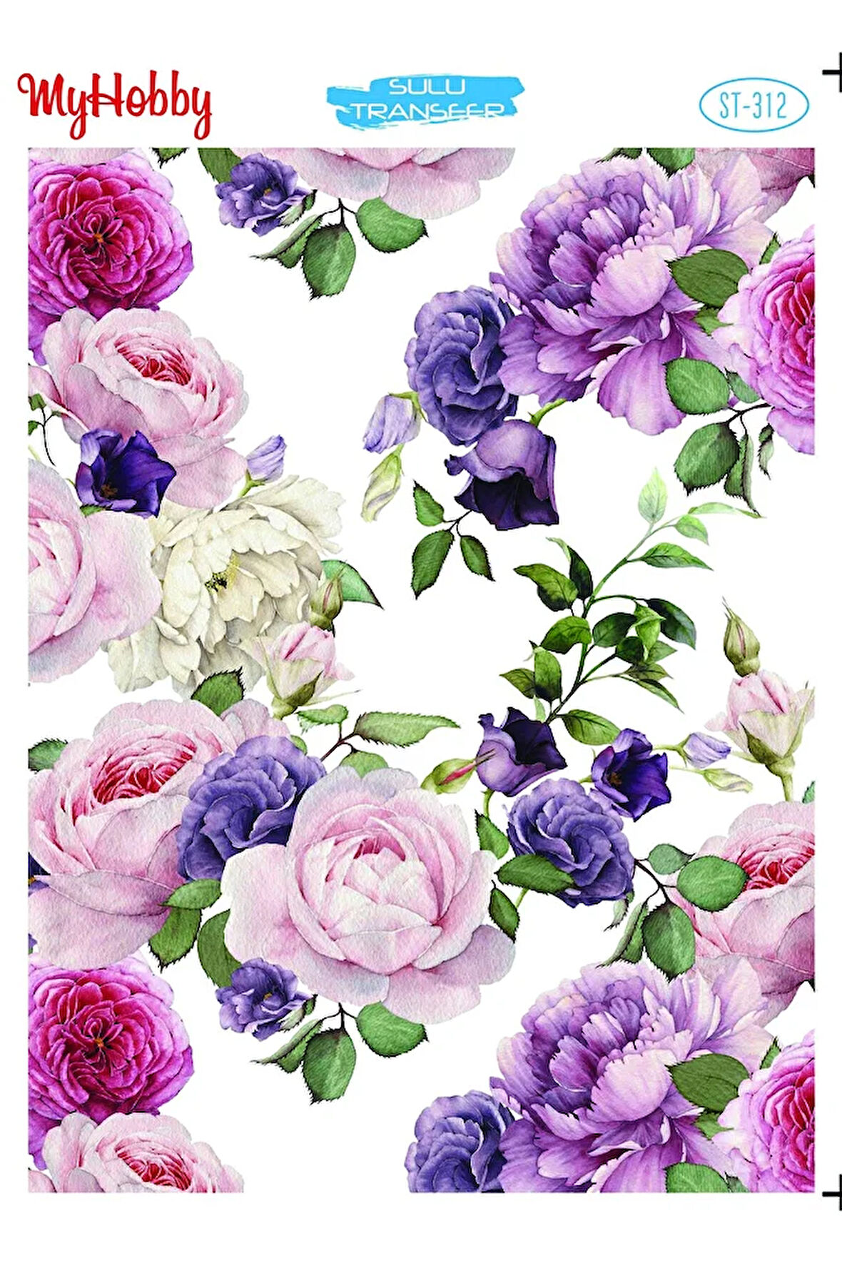 ST 312 Çiçek Desenli Sulu Transfer 25*35 cm