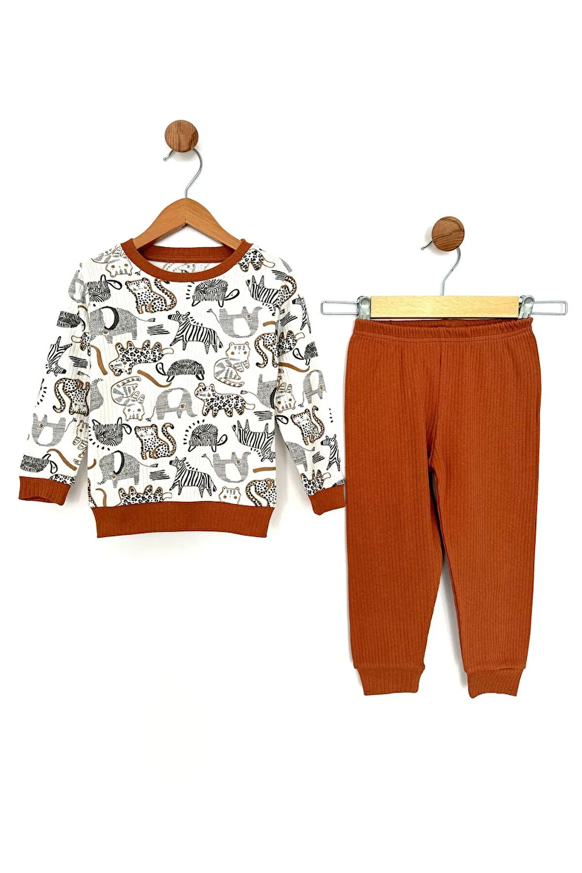 Anne Bebe Penye Pijama Takımı