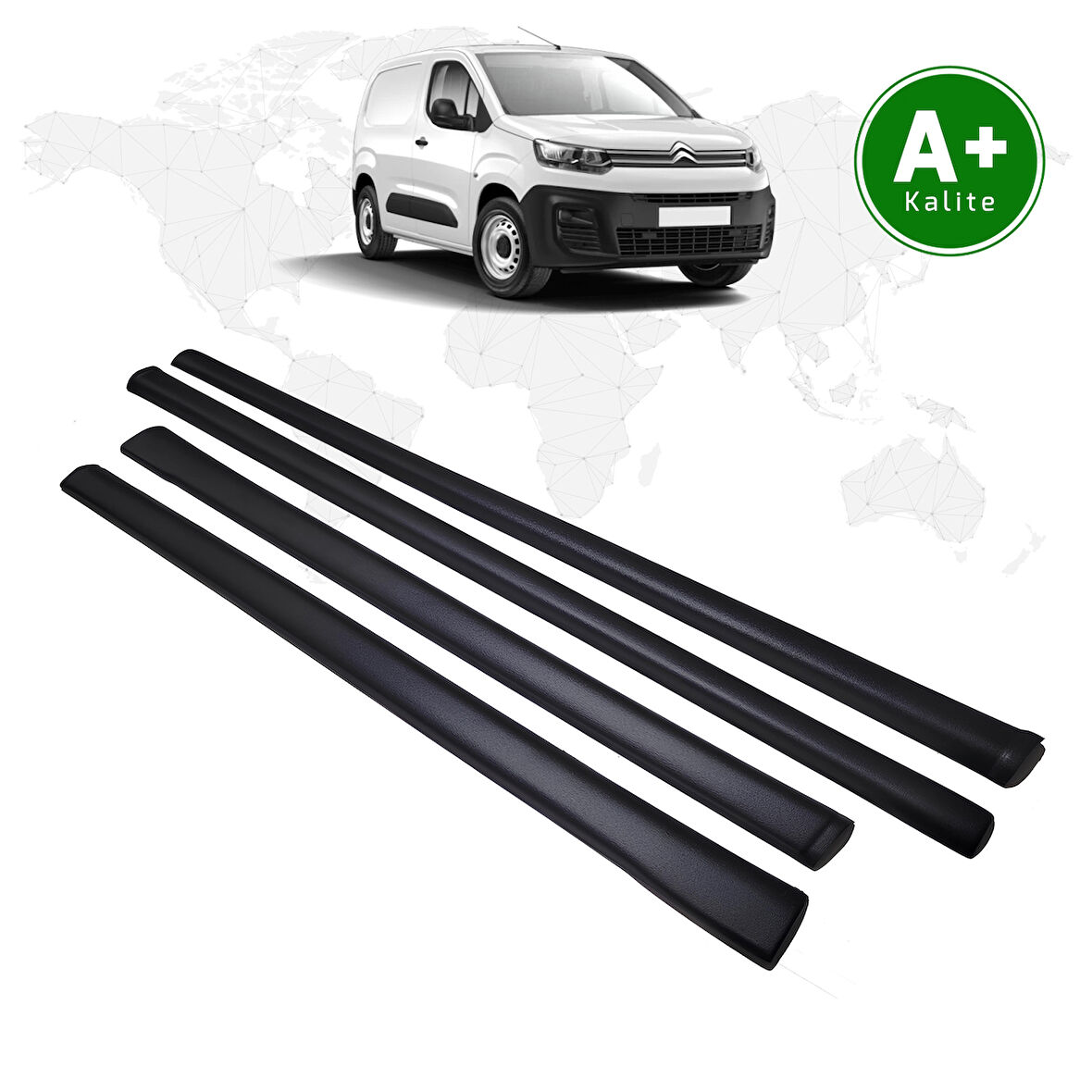 Citroen Berlingo Panelvan Marşpiyel Kaplaması 4 Parça 2019 Model ve Sonrası