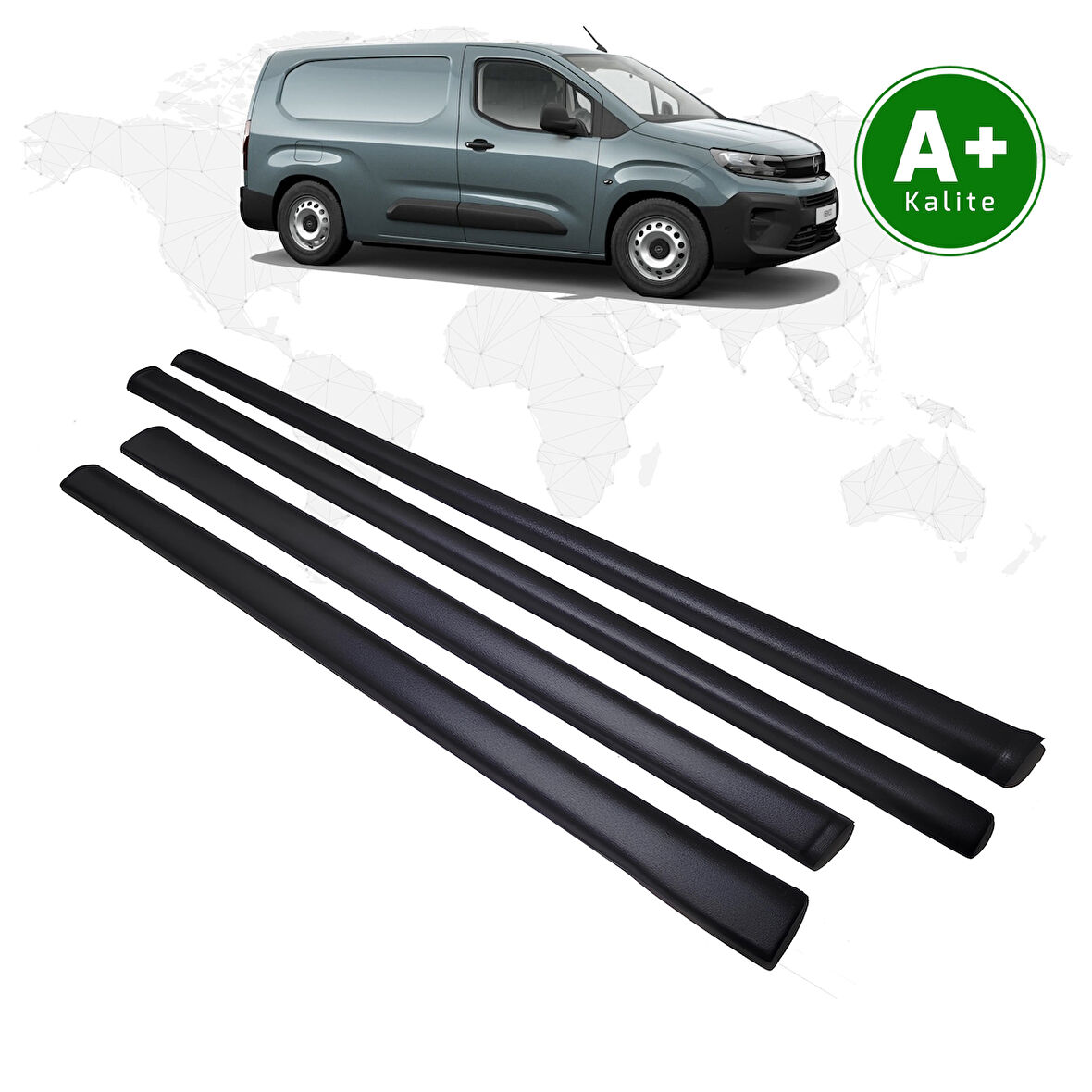 Opel Combo Panelvan Marşpiyel Kaplaması 4 Parça 2024 Model ve Sonrası