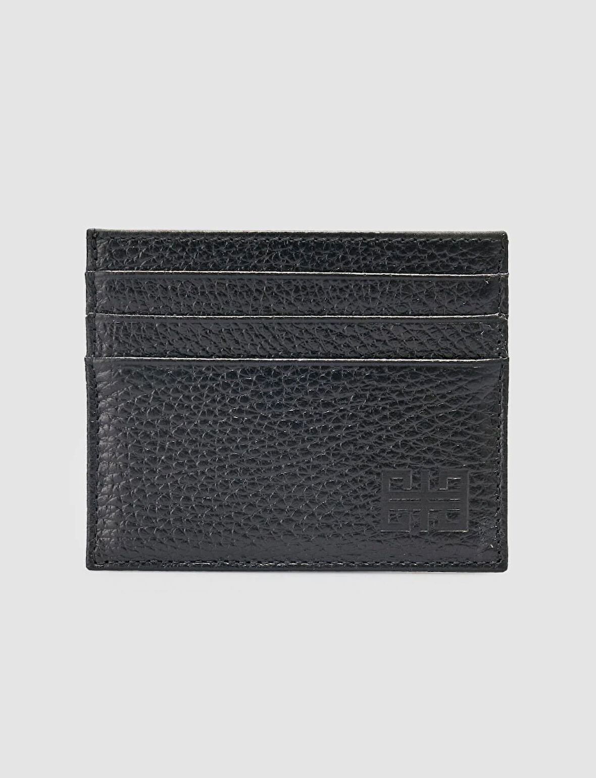 %100 Hakiki Deri Siyah Unisex Kartlık