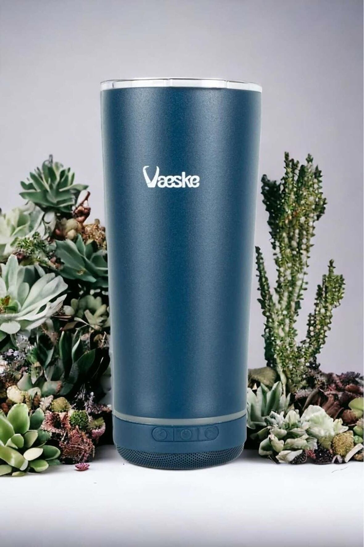 Vaeske 500 Ml Çelik Termos Bluetooth Hoparlör Mavi