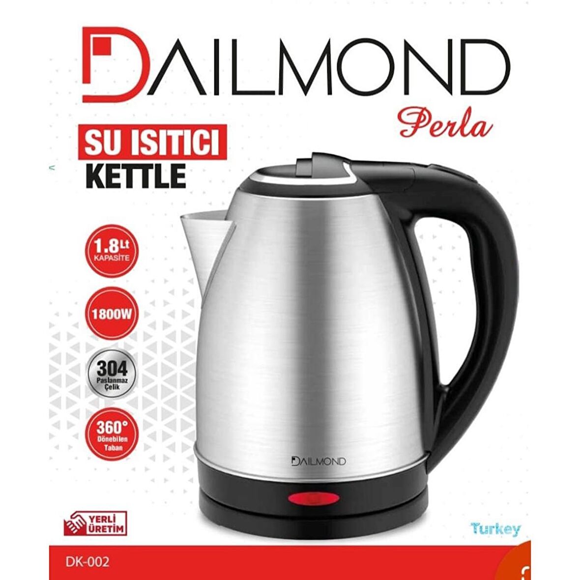 Paslanmaz Çelik Otomatik Su Isıtıcı Kettle Dailmond