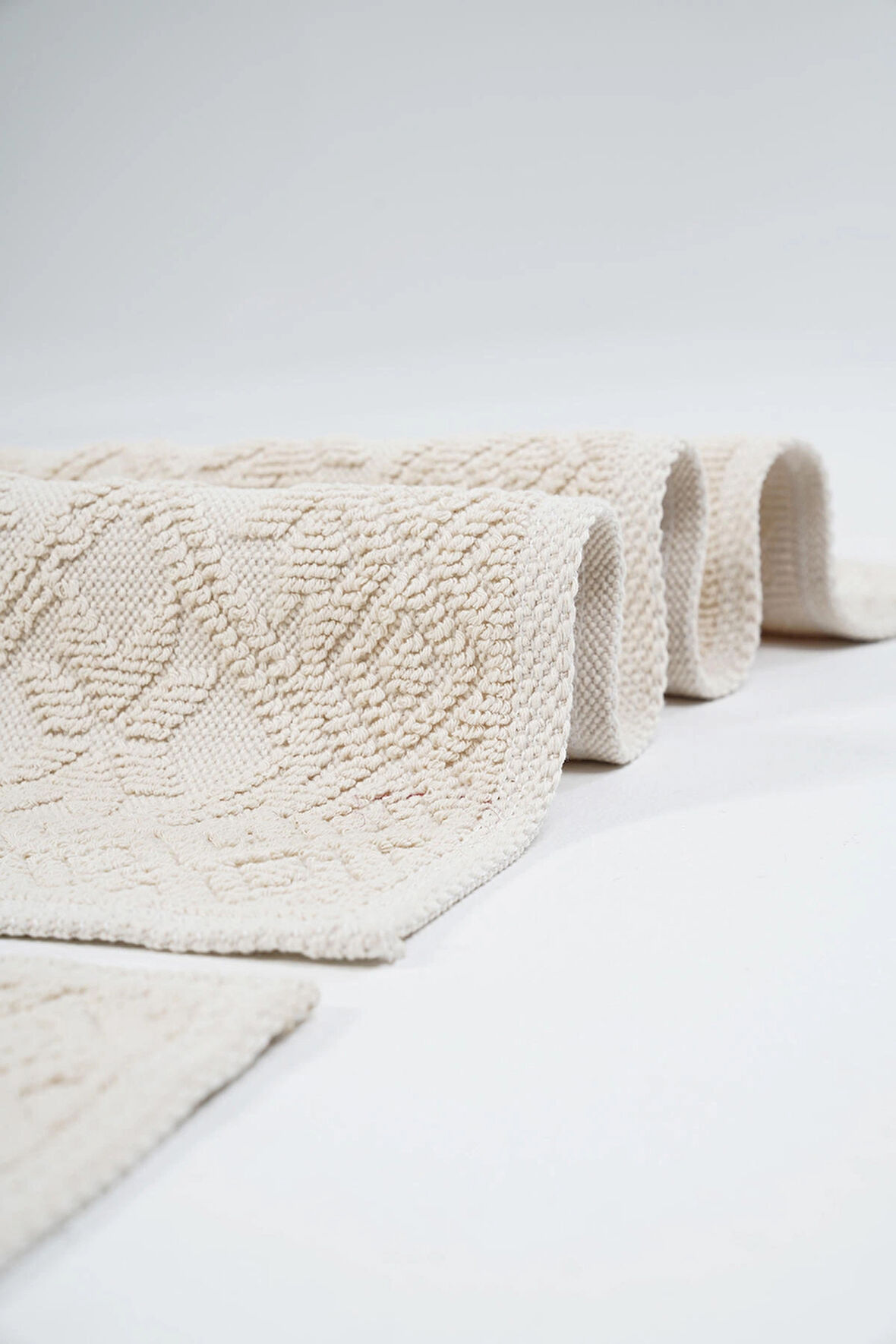 2'li Banyo Paspası Yıldız Desen Pamuklu Kaymaz Taban Dikdörtgen Banyo Paspası 56x97/56x47