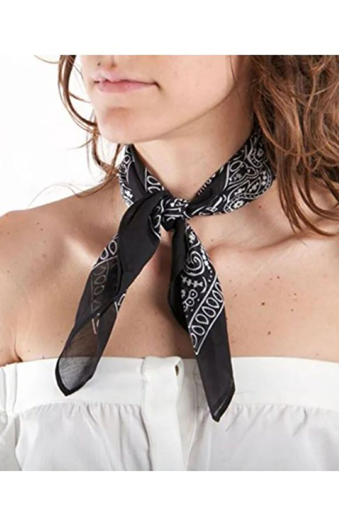 Bandana Etnik Şal  Damla Desenli  Tasarım %100Pamuk