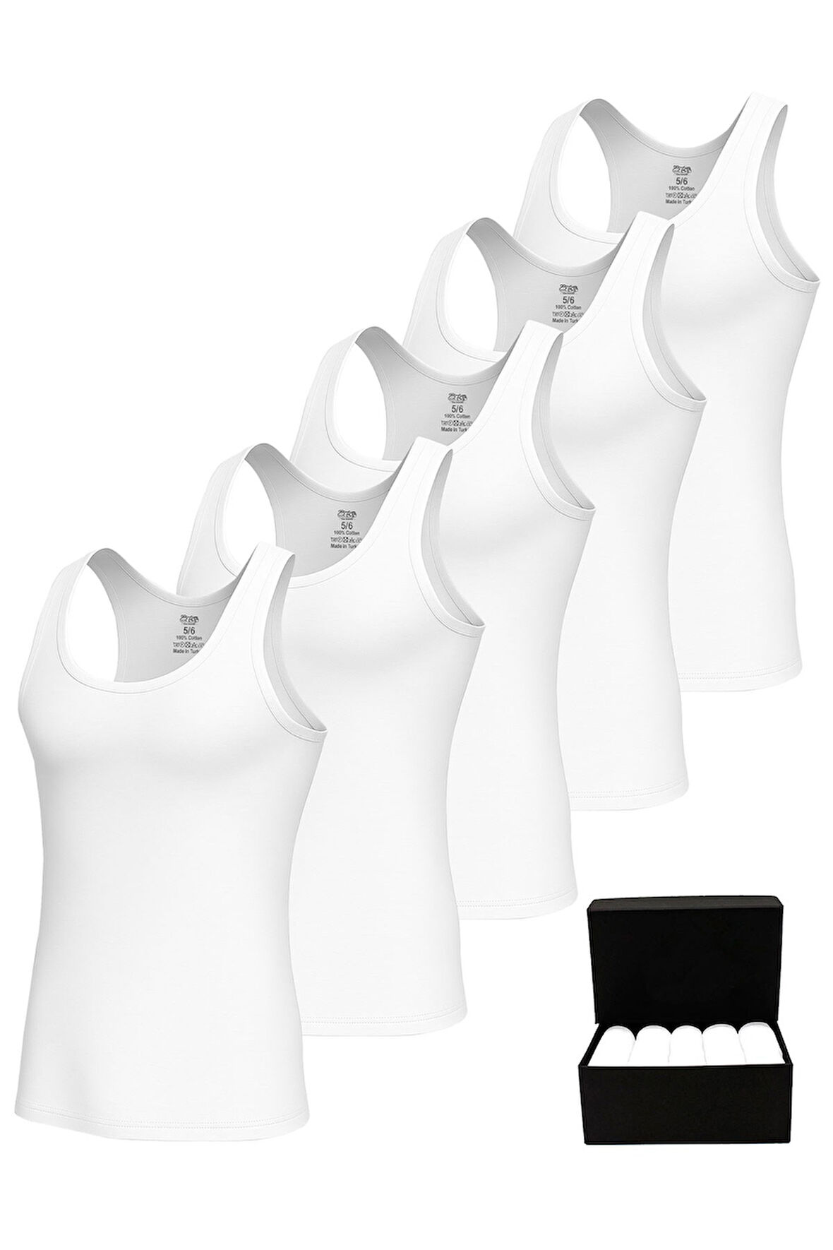 Öts Premium 5’li Erkek Çocuk Atlet - Hediye Kutulu, %100 Pamuk, Ultra Yumuşak Kumaş, Rahat Kalıp, Et