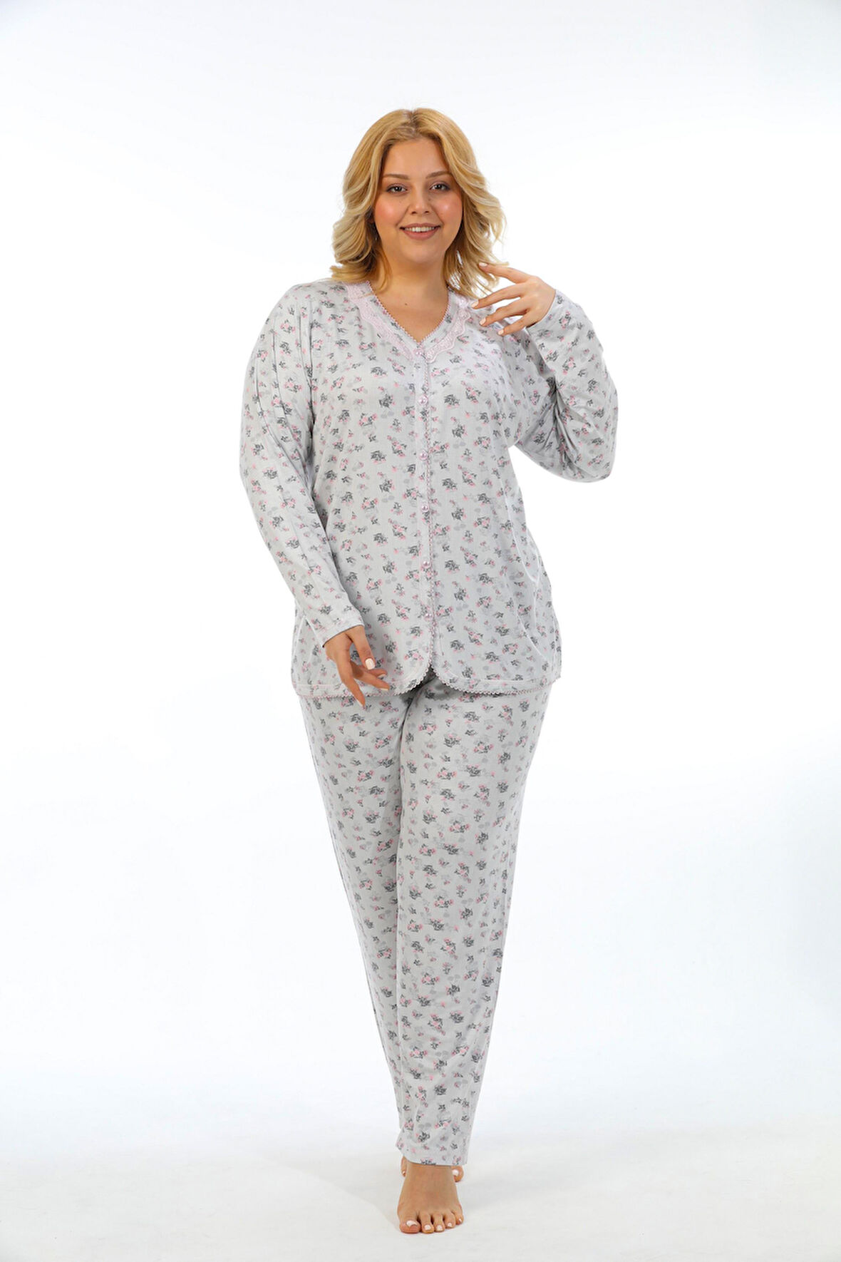 Etoile Bambu Büyük Beden Kadın Pijama Takımı