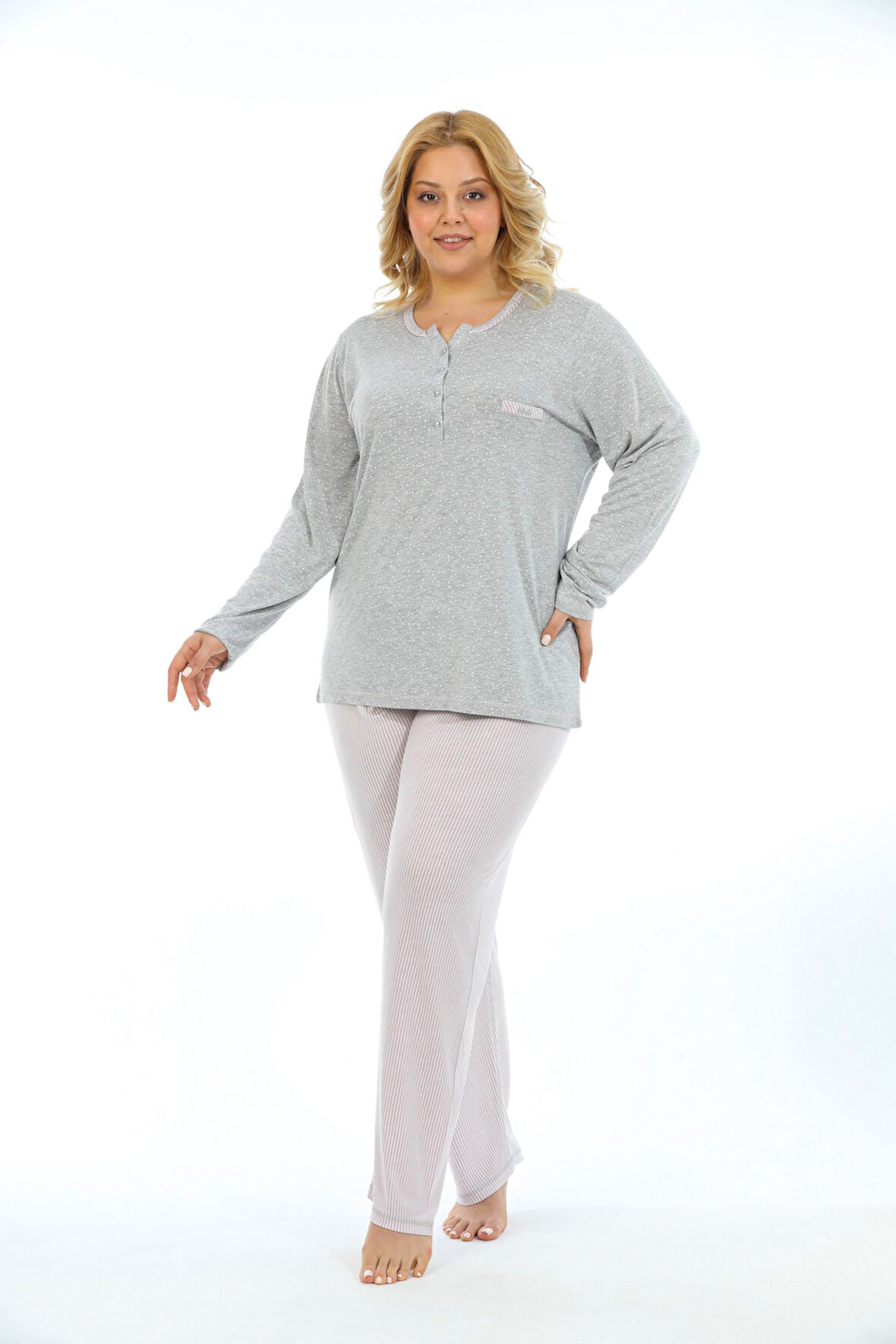 Etoile Bambu Büyük Beden Kadın Pijama Takımı