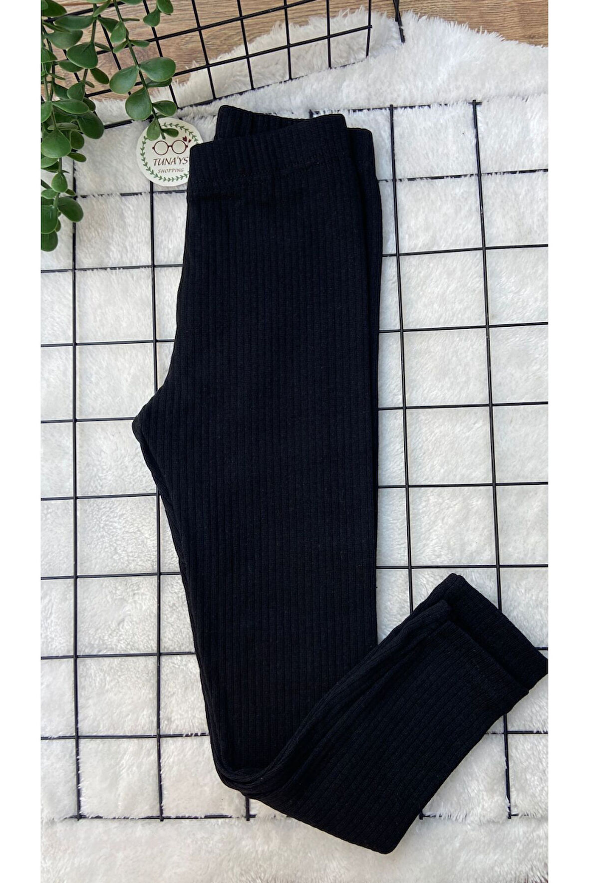 Fitilli Şardonlu Likralı Çocuk Tayt