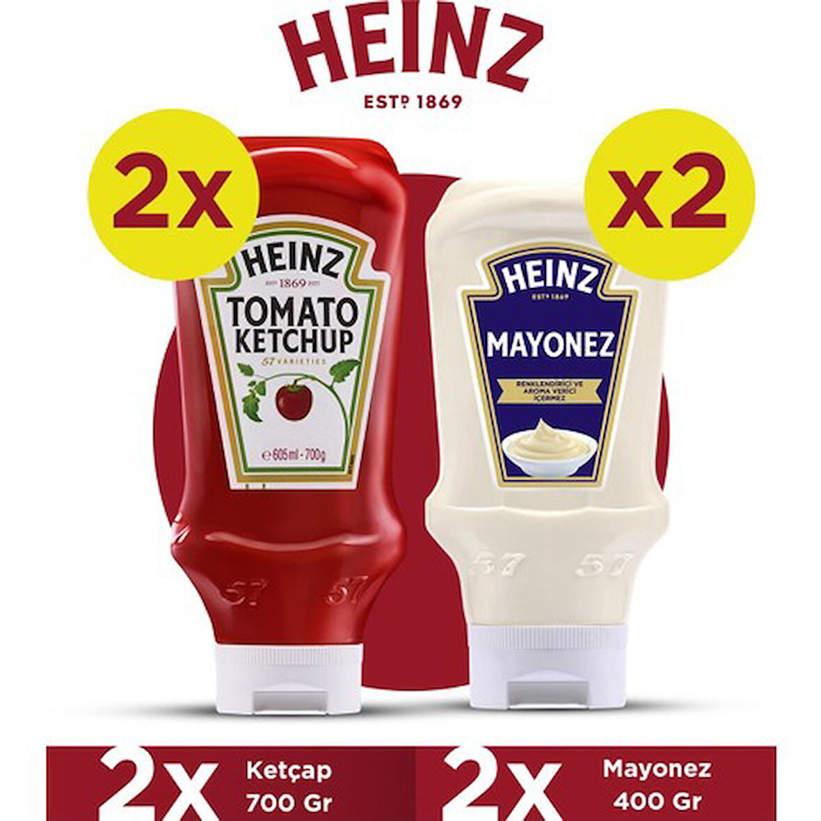 Heinz Ketçap ve Mayonez 2'li Fırsat Paketi (Ketçap 700 gr + Mayonez 400 Gr)