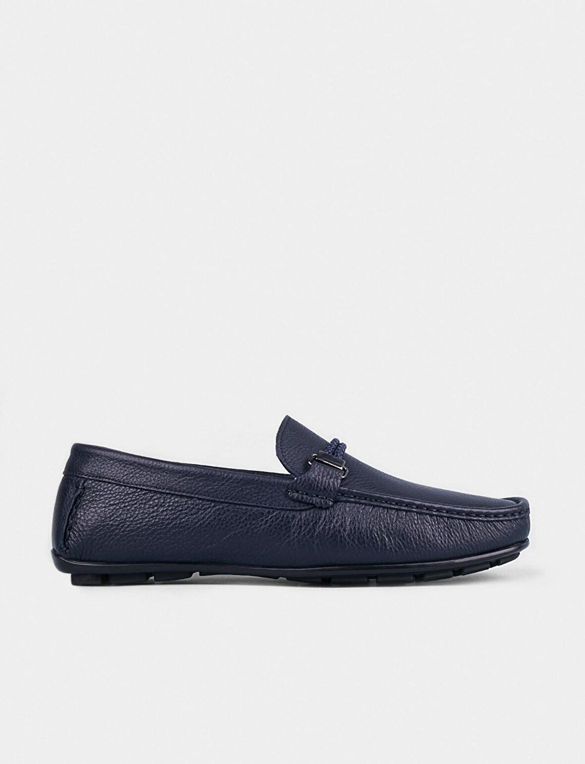 Cabani Hakiki Deri Lacivert Erkek Loafer