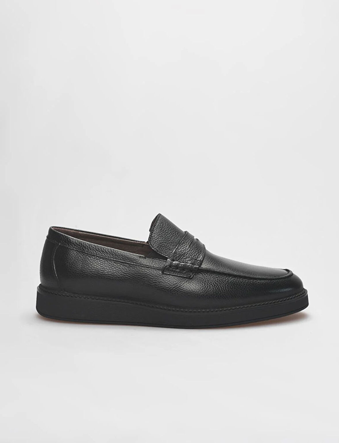 Hakiki Deri Siyah Erkek Sneaker Ayakkabı