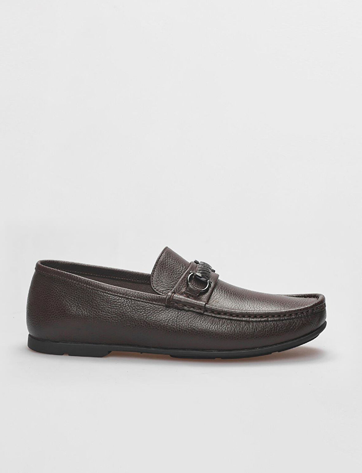 Hakiki Deri Kahverengi Tokalı Erkek Loafer