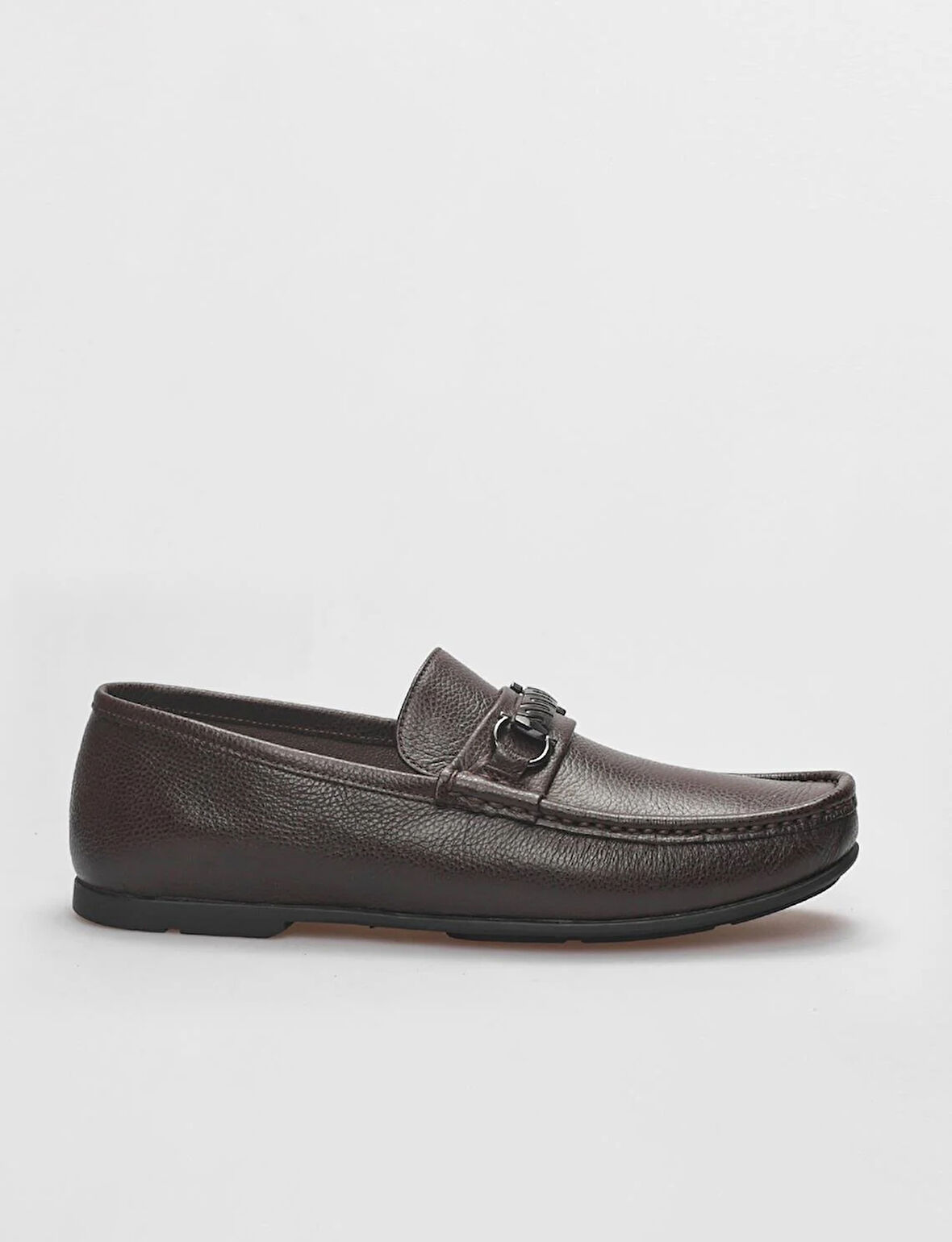 Hakiki Deri Kahverengi Tokalı Erkek Loafer