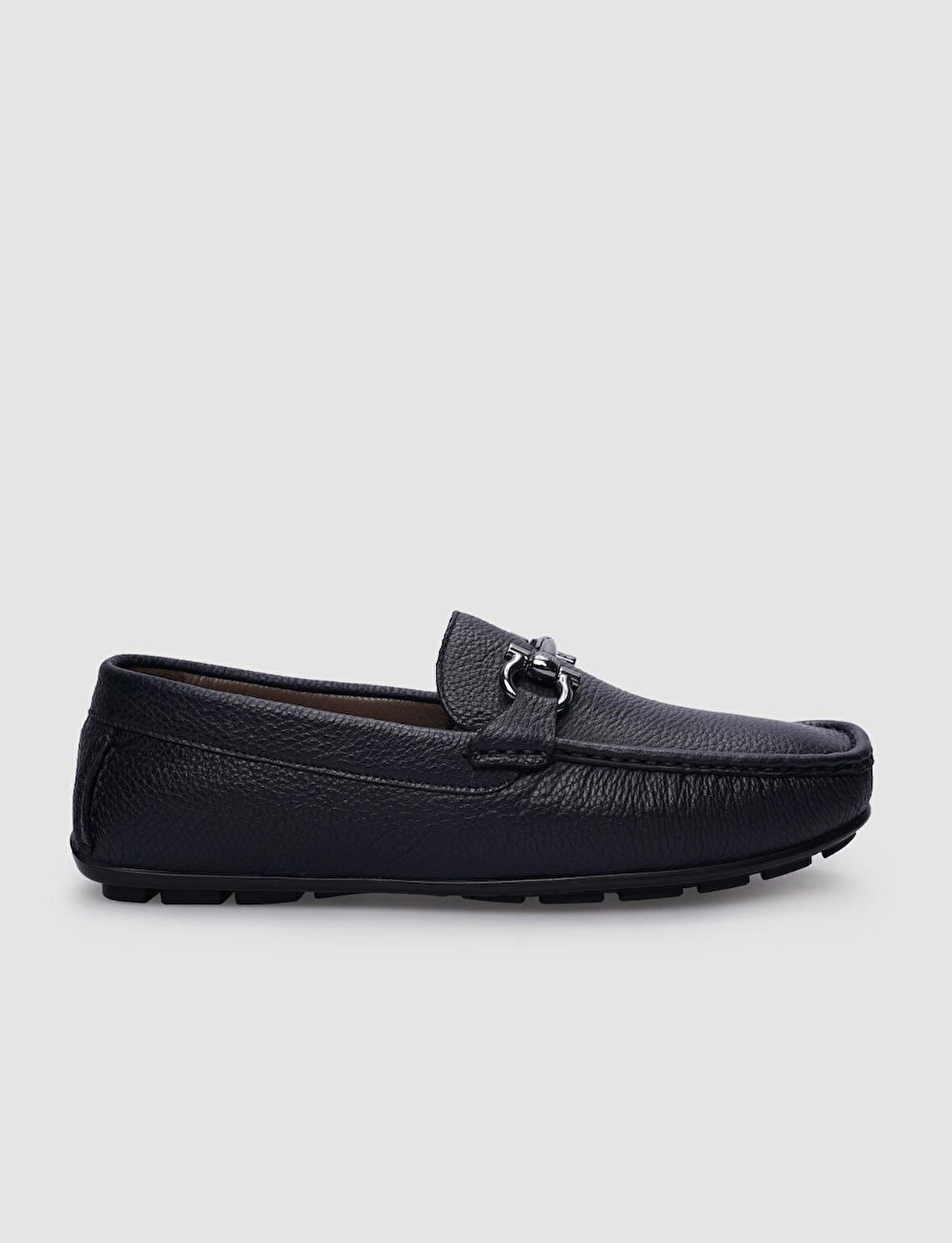 Hakiki Deri Lacivert Tokalı Erkek Loafer