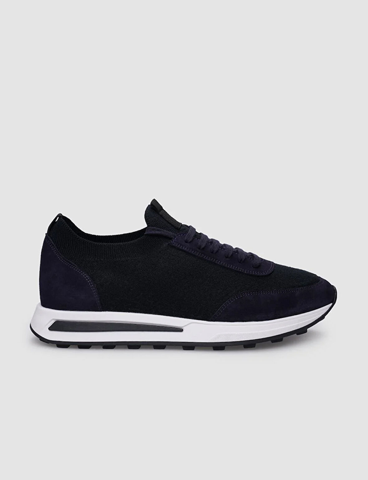 Triko Lacivert Bağcıklı Erkek Sneaker
