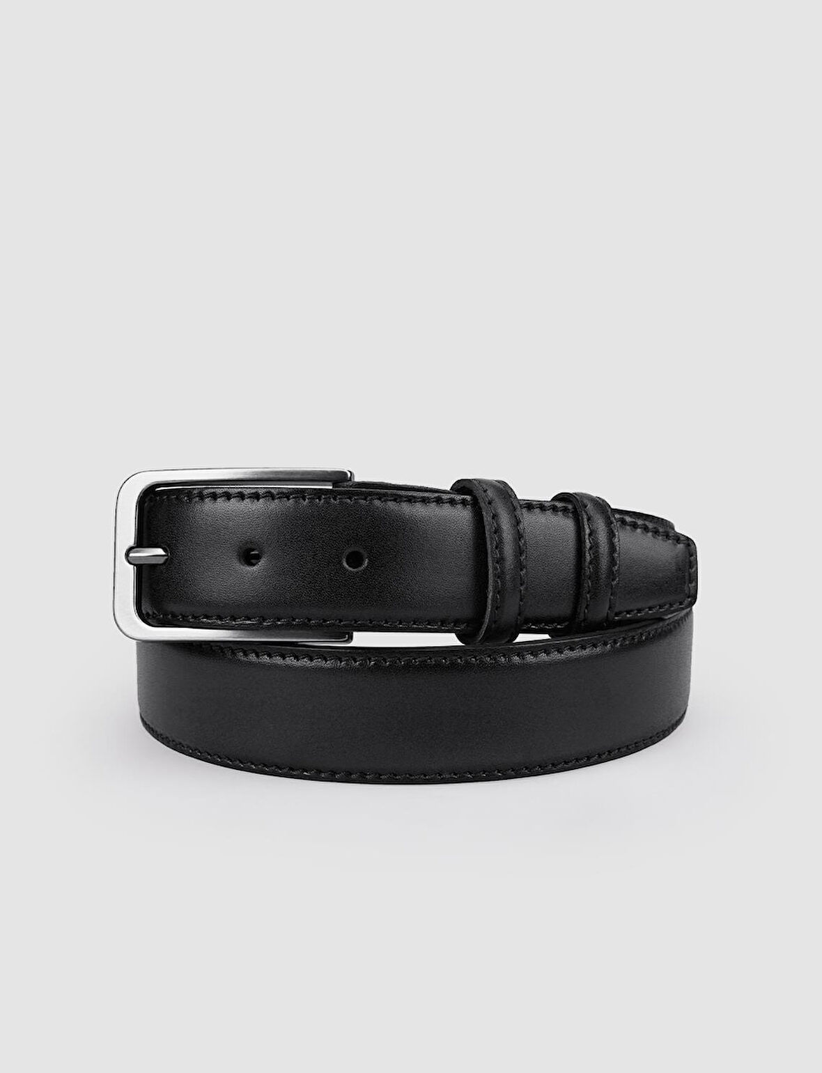 Cabani %100 Hakiki Deri Siyah 3,5 cm Erkek Günlük Kemer