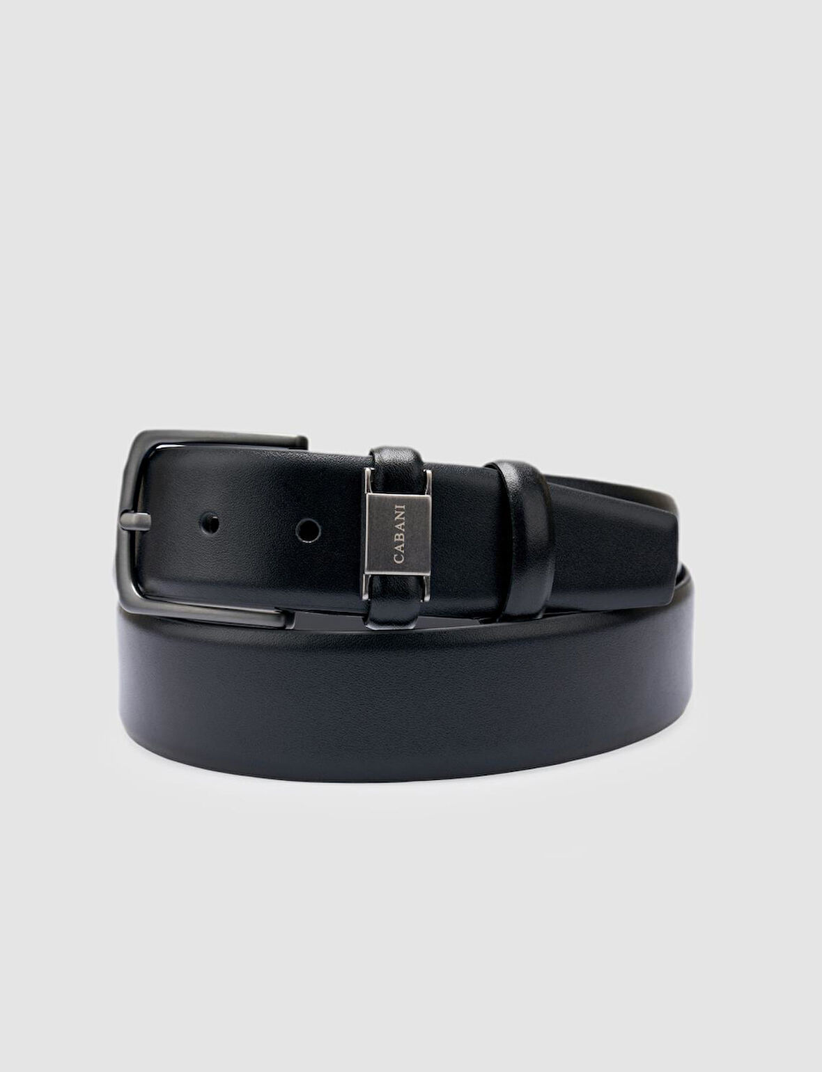 Cabani %100 Hakiki Deri Siyah Erkek Klasik Kemer