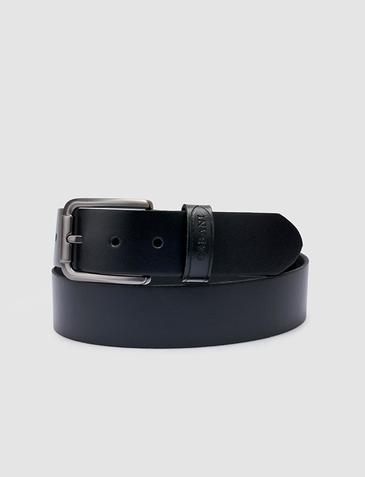 Cabani %100 Hakiki Deri Siyah Erkek Klasik Kemer