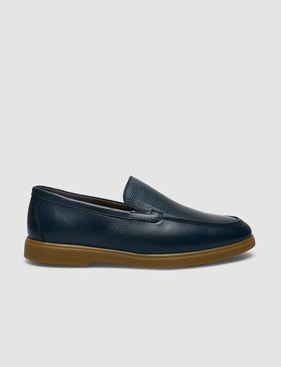 %100 Hakiki Deri Lacivert Erkek Loafer